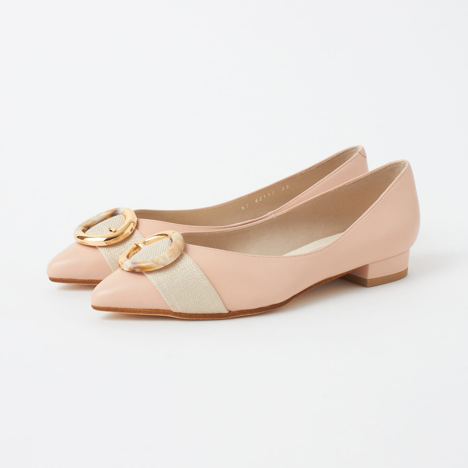 ダイアナ DIANA フラットパンプス (オレンジカーフ) オレンジカーフ