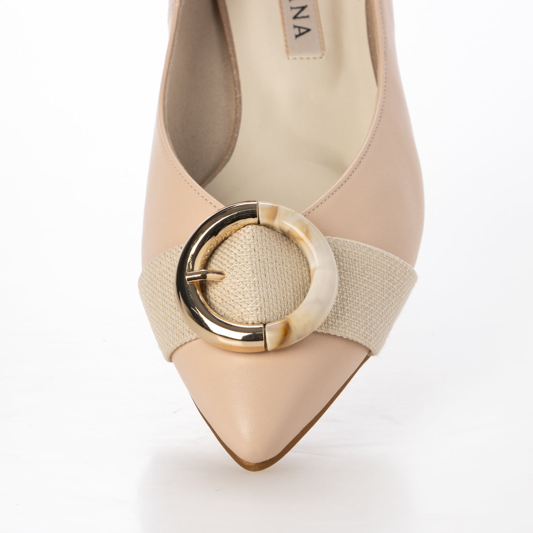 ダイアナ DIANA フラットパンプス (オレンジカーフ) オレンジカーフ