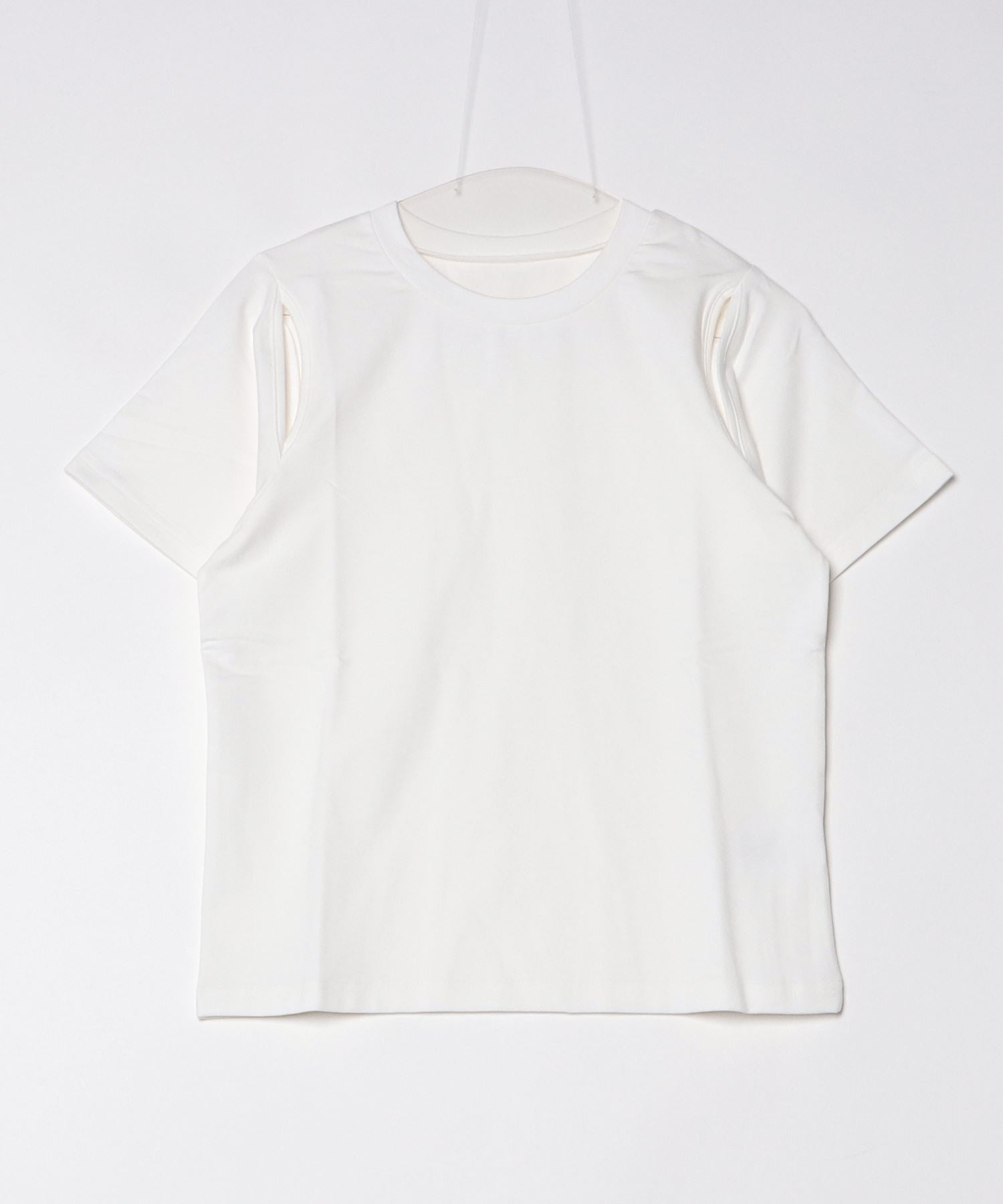 ディップインチョコレート DIP IN CHOCOLATE カットアウトTシャツ【DIP IN CHOCOLATE】 (オフホワイト) オフホワイト