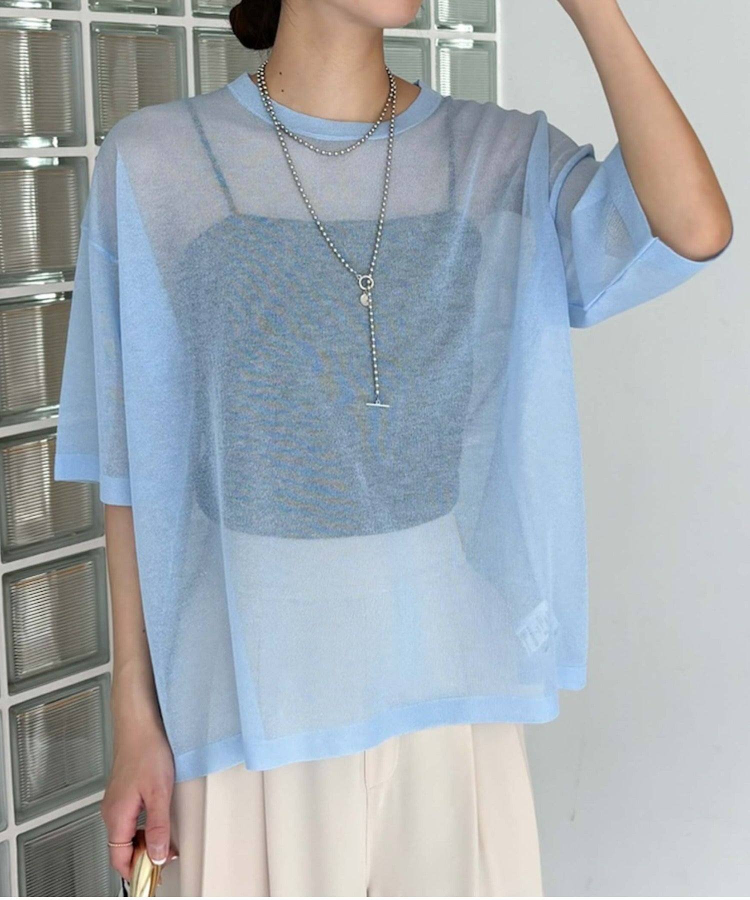 ドゥ archives DOUX ARCHIVES 透膚針織T恤