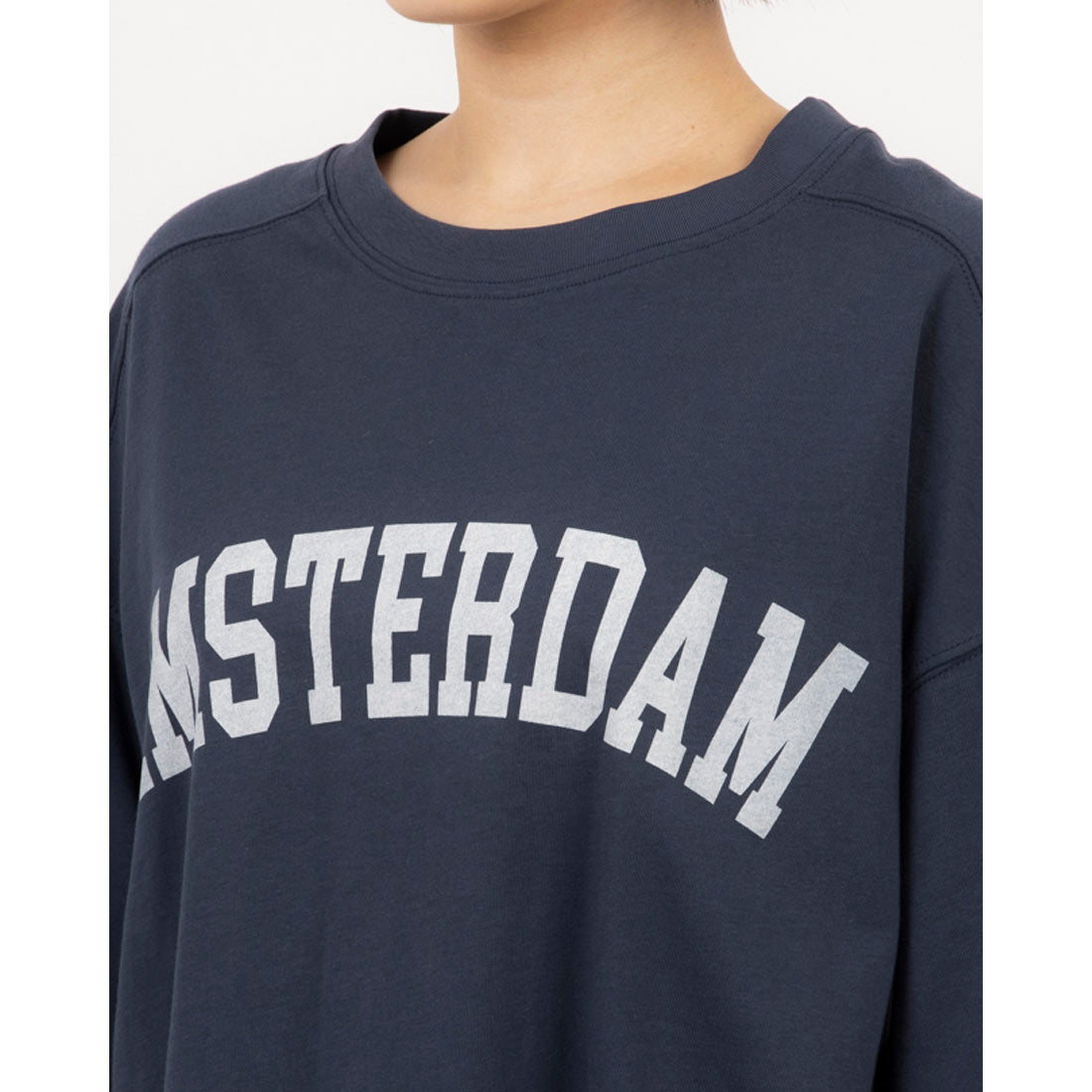 ドゥ アルシーヴ DOUX ARCHIVES AMSTERDAMロゴプリントT (NVY) NVY