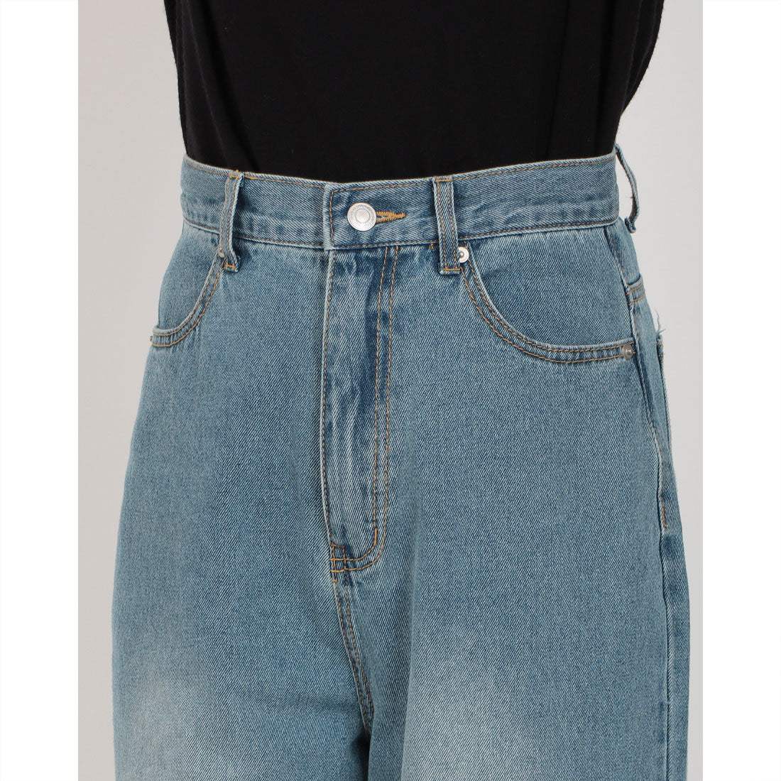 ドゥ アルシーヴ DOUX ARCHIVES バックデザインストレートデニム (BLU) BLU