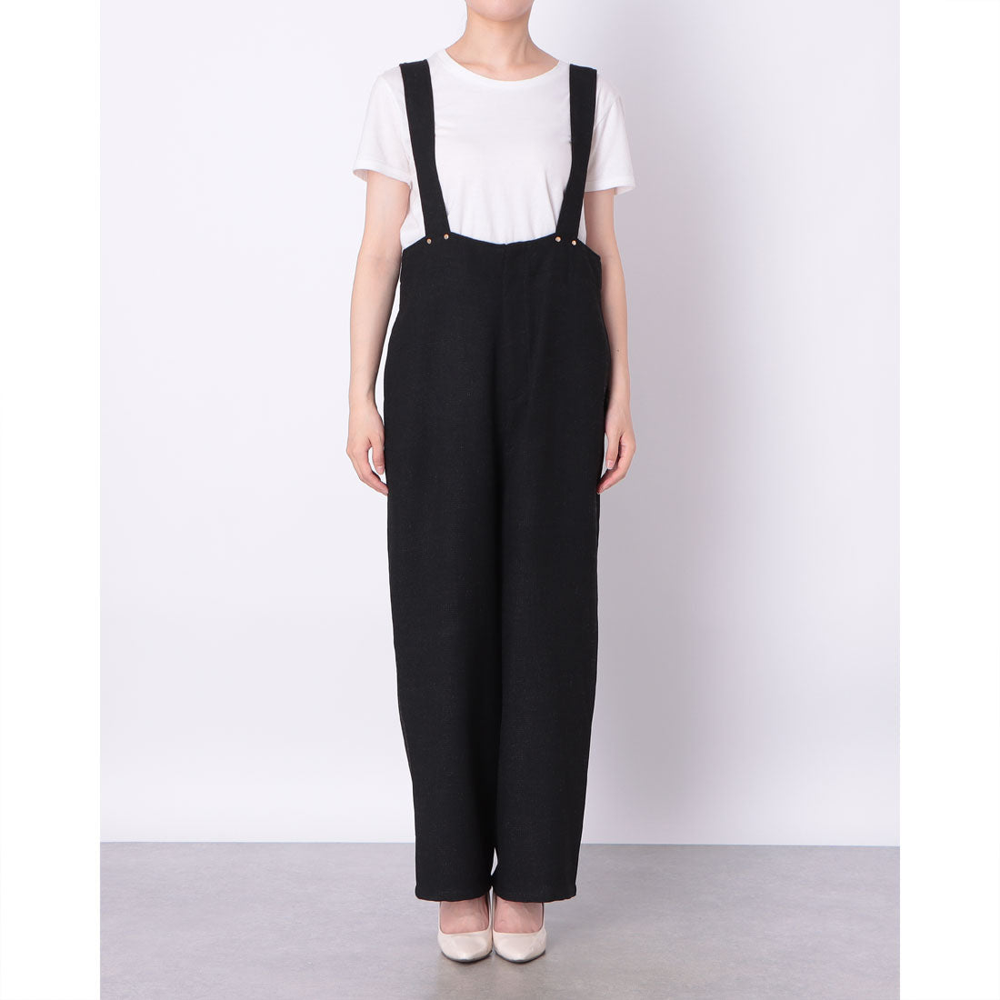 ドゥ アルシーヴ DOUX ARCHIVES ツィードサスペンダーパンツ (BLK) BLK