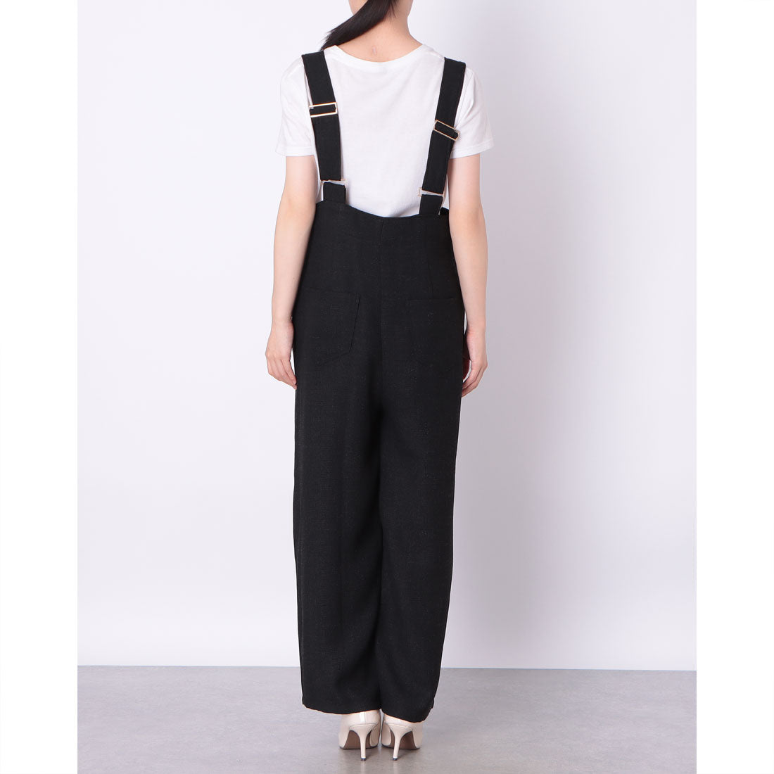 ドゥ アルシーヴ DOUX ARCHIVES ツィードサスペンダーパンツ (BLK) BLK