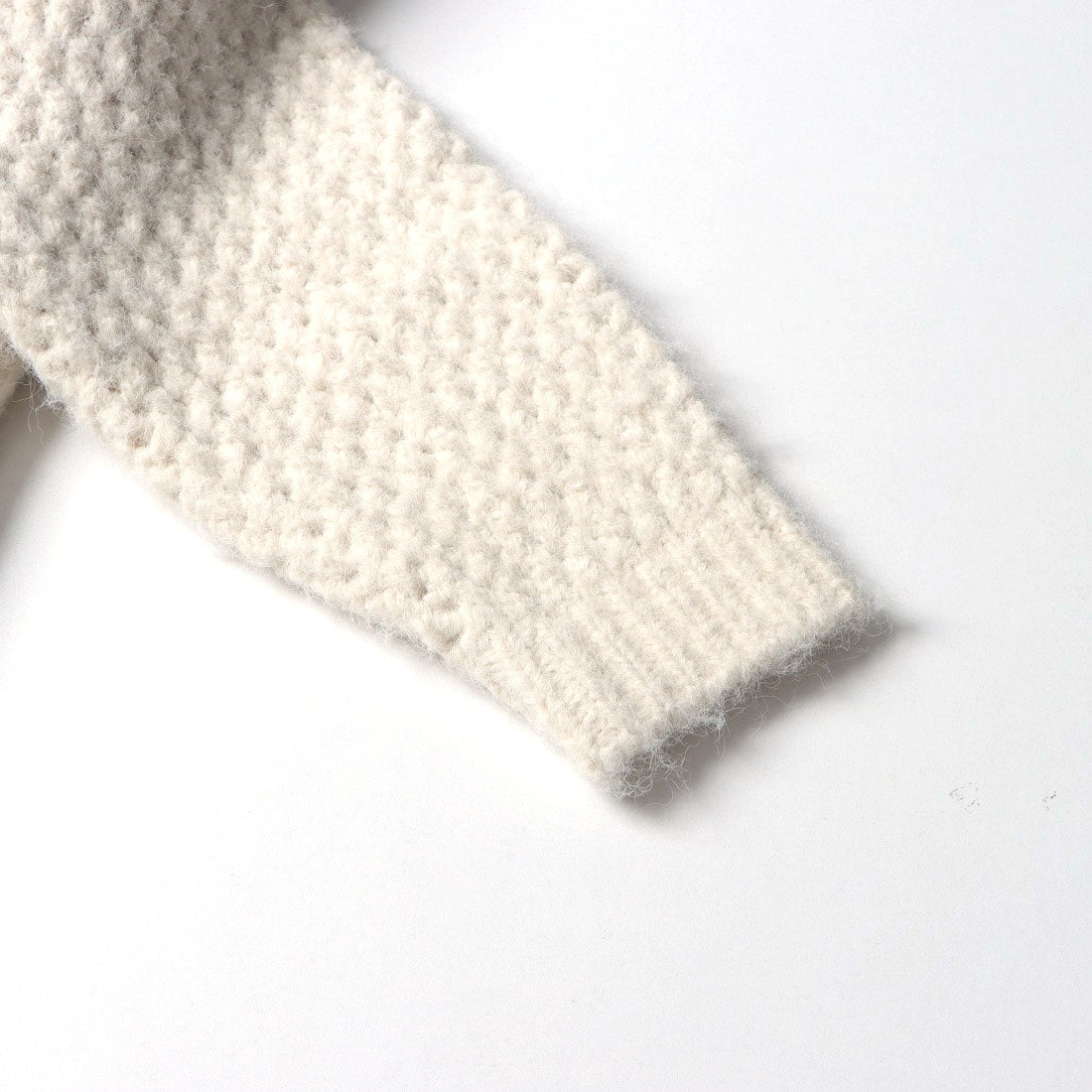 ドゥ アルシーヴ DOUX ARCHIVES ウール混ワッフル編みフーディ (MOC) MOC