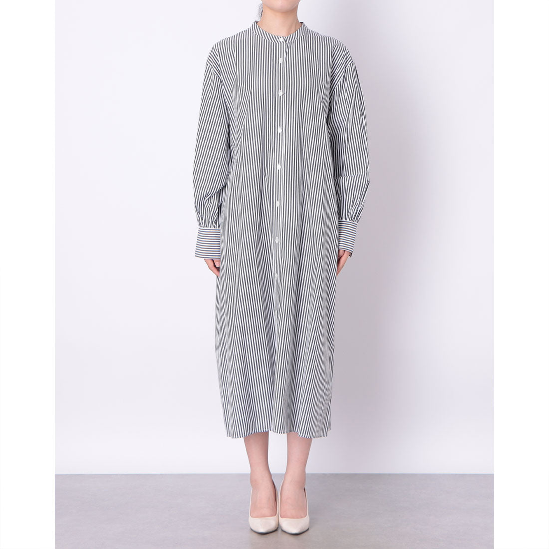 ドゥ アルシーヴ DOUX ARCHIVES ボウタイシャツワンピース (WH/BK) WH/BK