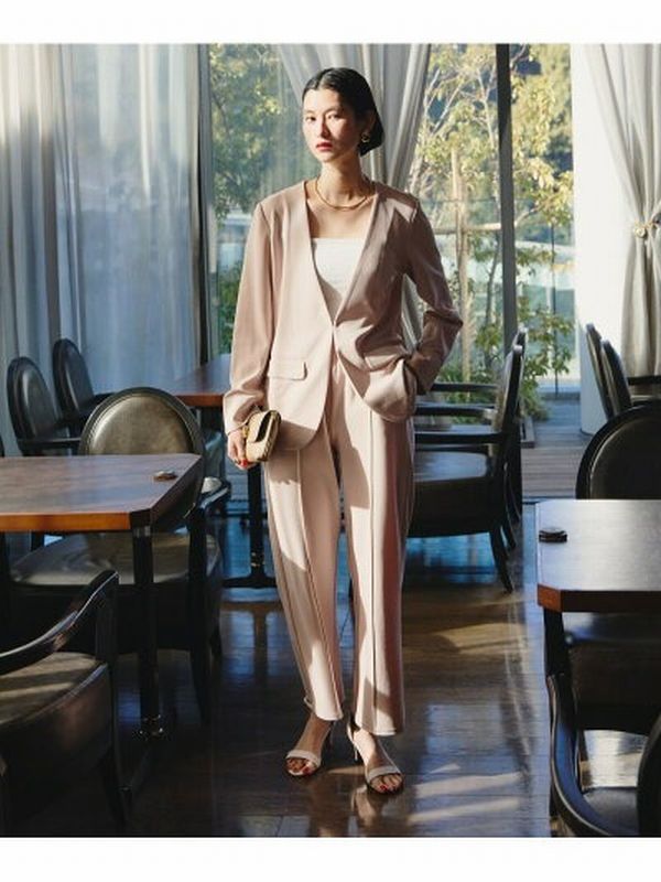 ドゥ アルシーヴ DOUX ARCHIVES カットジョーゼットセットアップ (BEG) BEG