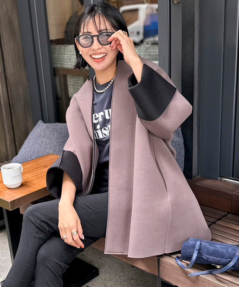 ドゥ アルシーヴ DOUX ARCHIVES ボンデイングミドルコート/ (BRN) BRN