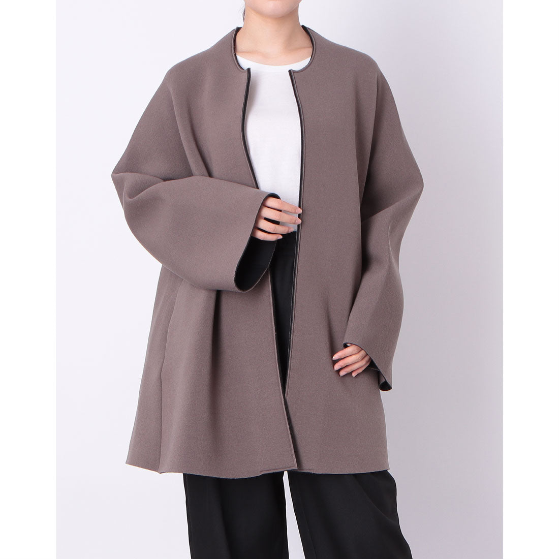 ドゥ アルシーヴ DOUX ARCHIVES ボンデイングミドルコート/ (BRN) BRN