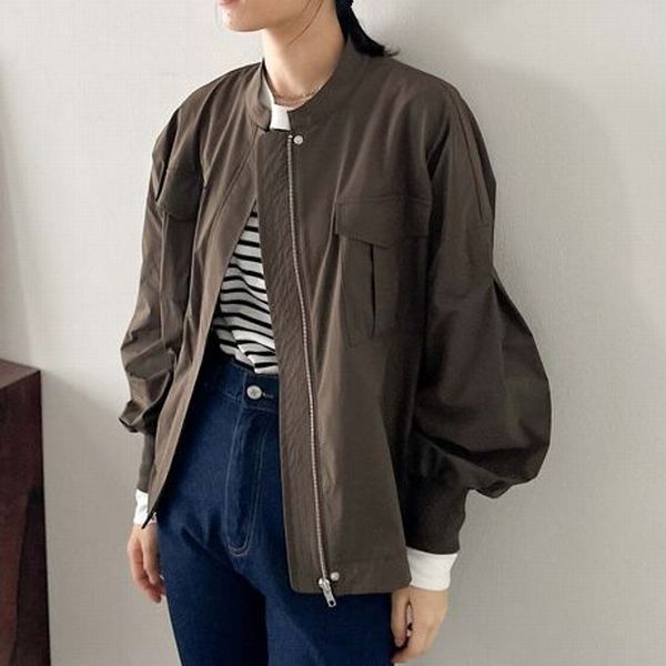 ドゥ アルシーヴ DOUX ARCHIVES ナイロンテックブルゾン (BRN) BRN