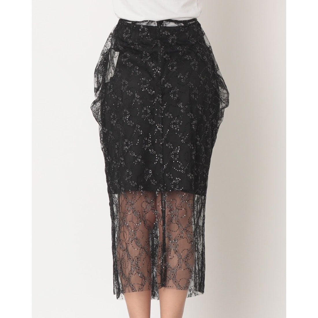 ドゥ アルシーヴ DOUX ARCHIVES 【YOLO】Lace Skirt (BLK) BLK