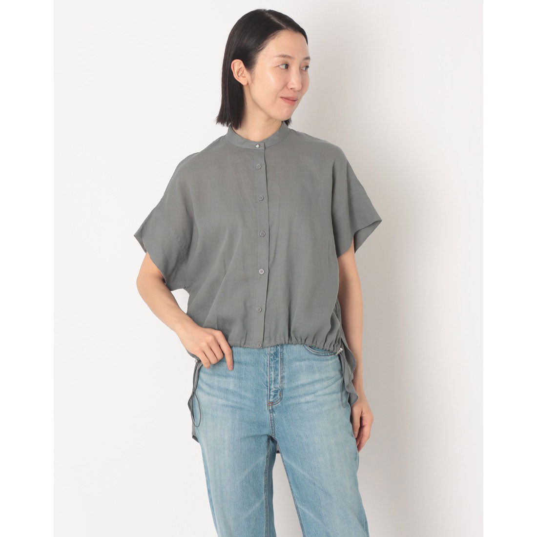 ドゥ アルシーヴ DOUX ARCHIVES ドロストフレンチラミーシャツ (GRY) GRY