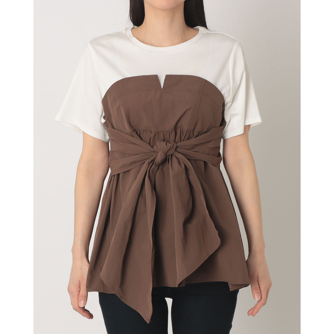 ドゥ アルシーヴ DOUX ARCHIVES カットドッキングペプラムトップス (CHGY) CHGY