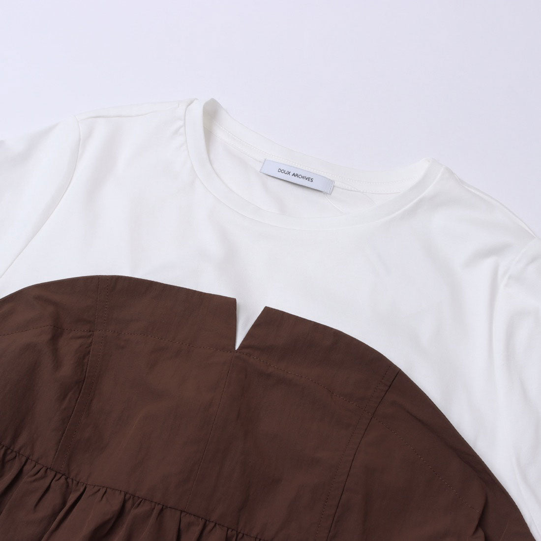 ドゥ アルシーヴ DOUX ARCHIVES カットドッキングペプラムトップス (CHGY) CHGY