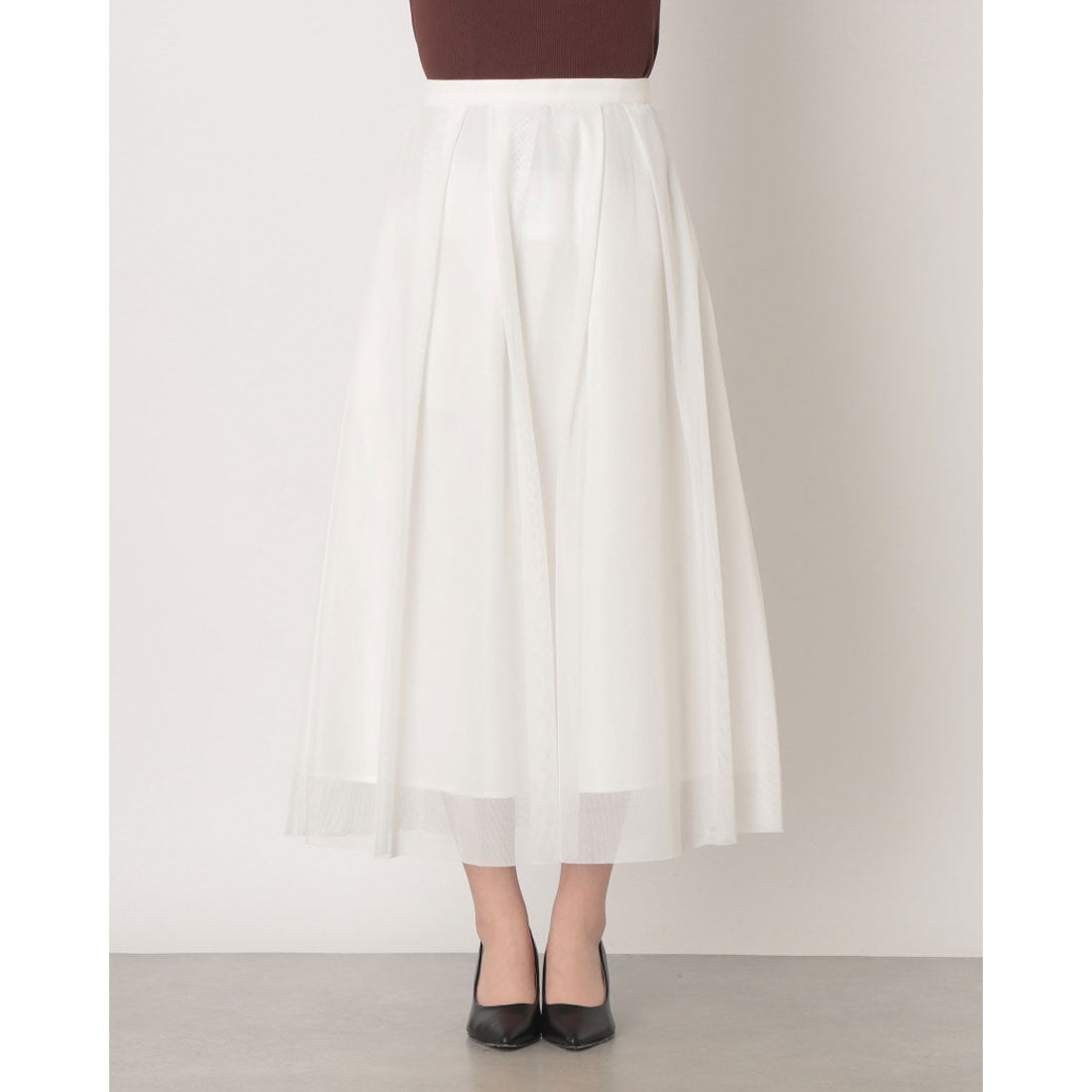 ドゥ アルシーヴ DOUX ARCHIVES メッシュタックスカート (WHT) WHT