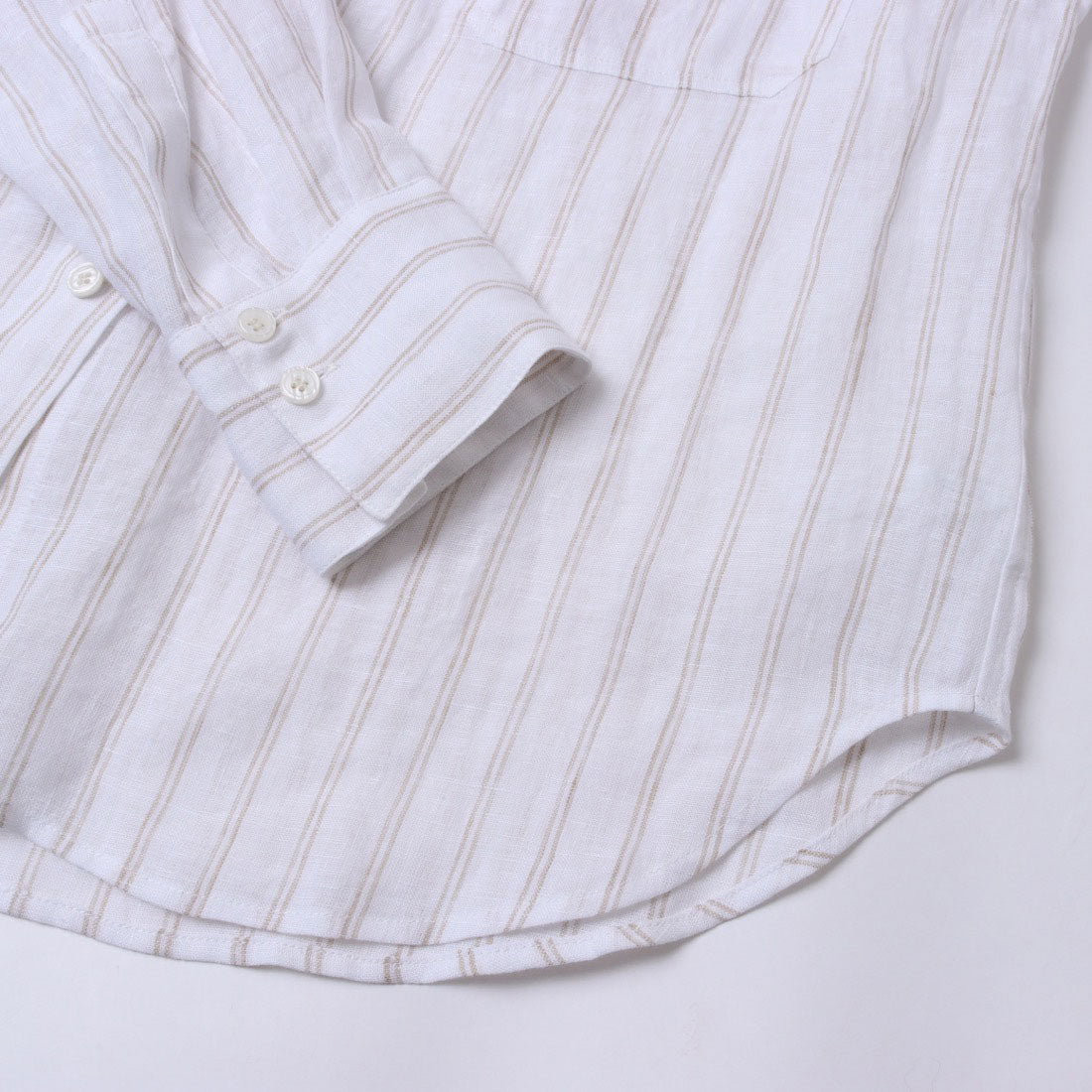 ドゥ アルシーヴ DOUX ARCHIVES Flaxリネンシャツ (WH/BE) WH/BE