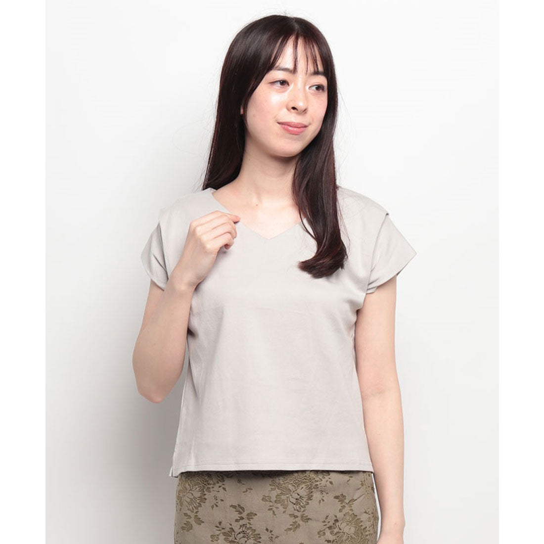 ドゥ アルシーヴ DOUX ARCHIVES ノースリーブTシャツ グレー