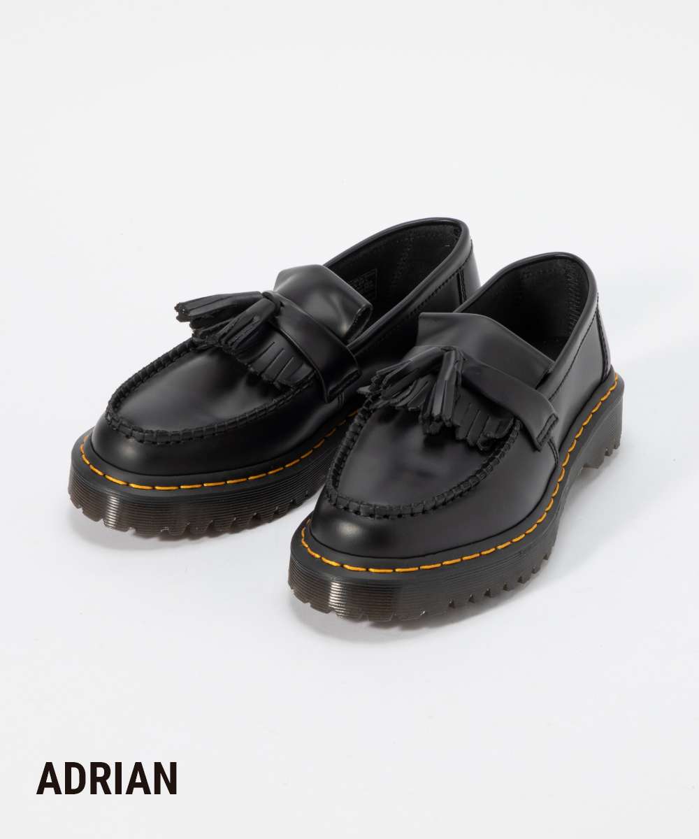 ドクターマーチン Dr.Martens 22209001 ローファー メンズ レディース シューズ タッセルローファー ADRIAN YELLOW STITCH,ブラック
