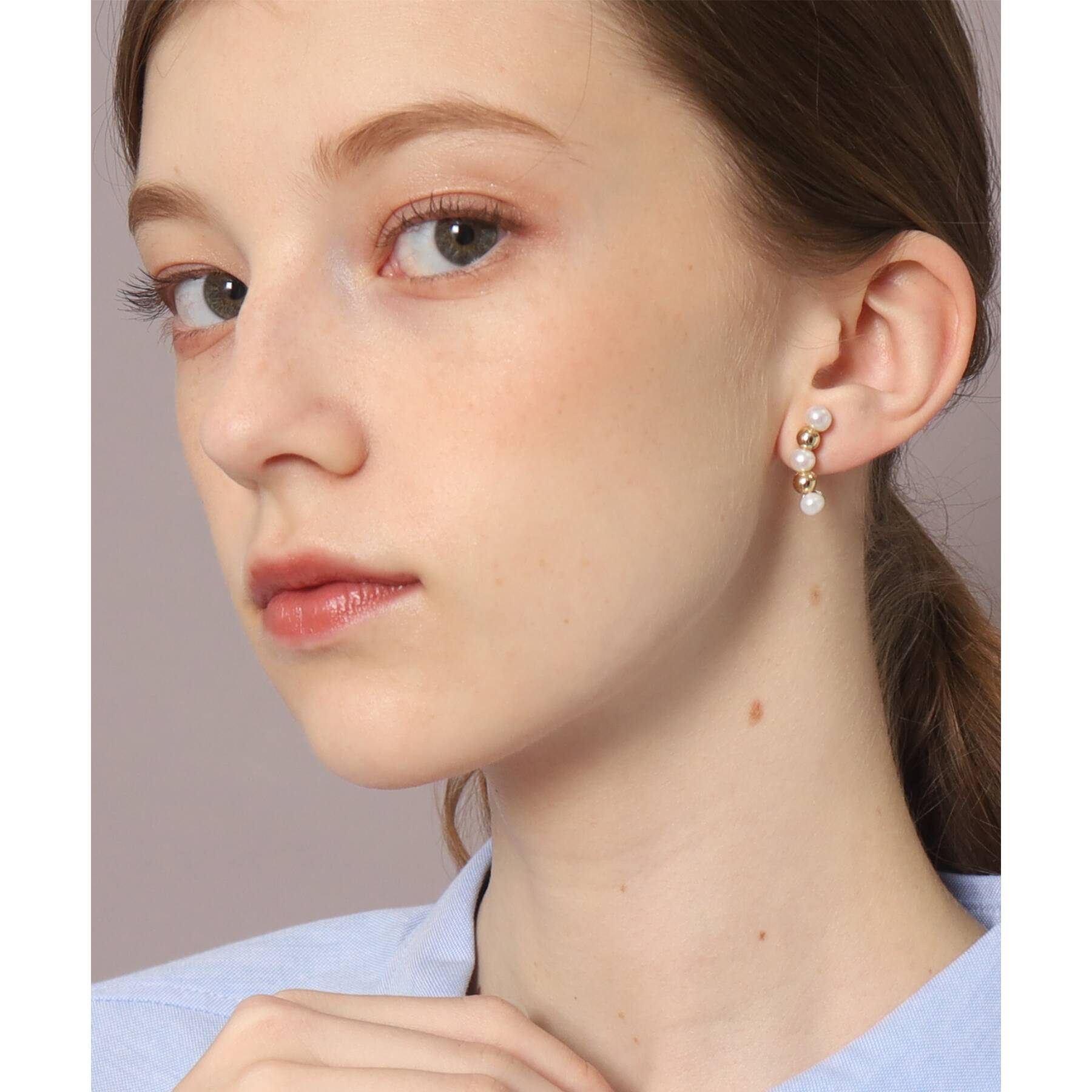 ドレステリア DRESSTERIOR 淡水パールアシンメトリーイヤリング (ゴールド(007)) ゴールド(007)
