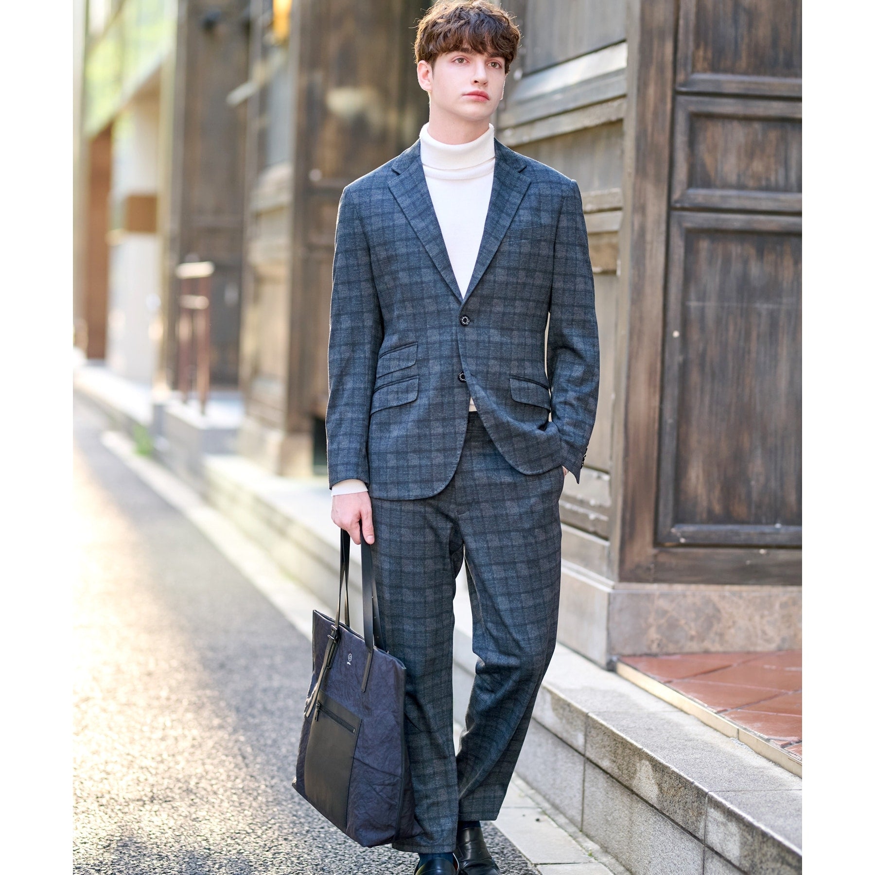 ドレステリア DRESSTERIOR ネイビーグレンチェックSET UPジャケット (ネイビー(294)) ネイビー(294)