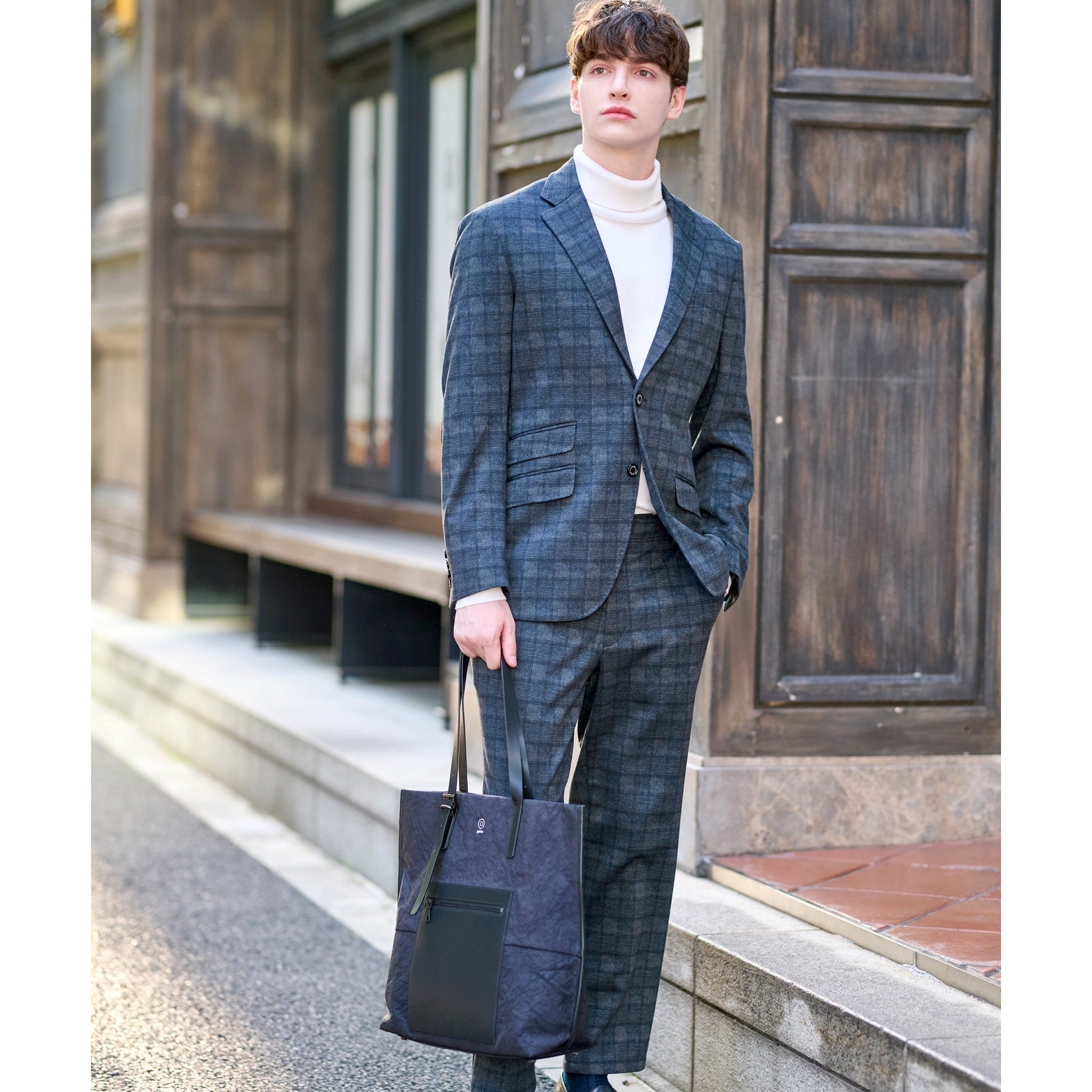 ドレステリア DRESSTERIOR ネイビーグレンチェックSET UPジャケット (ネイビー(294)) ネイビー(294)