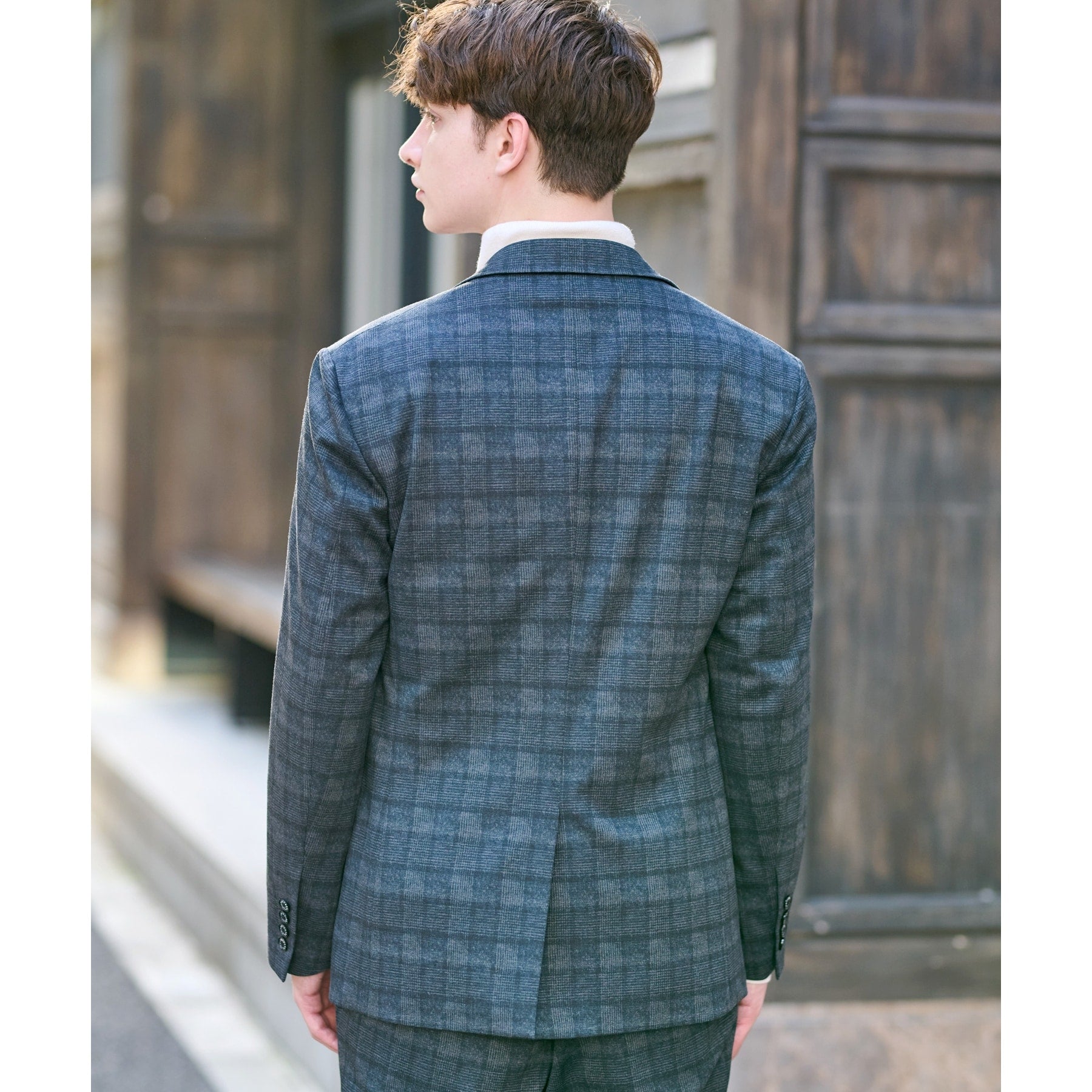 ドレステリア DRESSTERIOR ネイビーグレンチェックSET UPジャケット (ネイビー(294)) ネイビー(294)