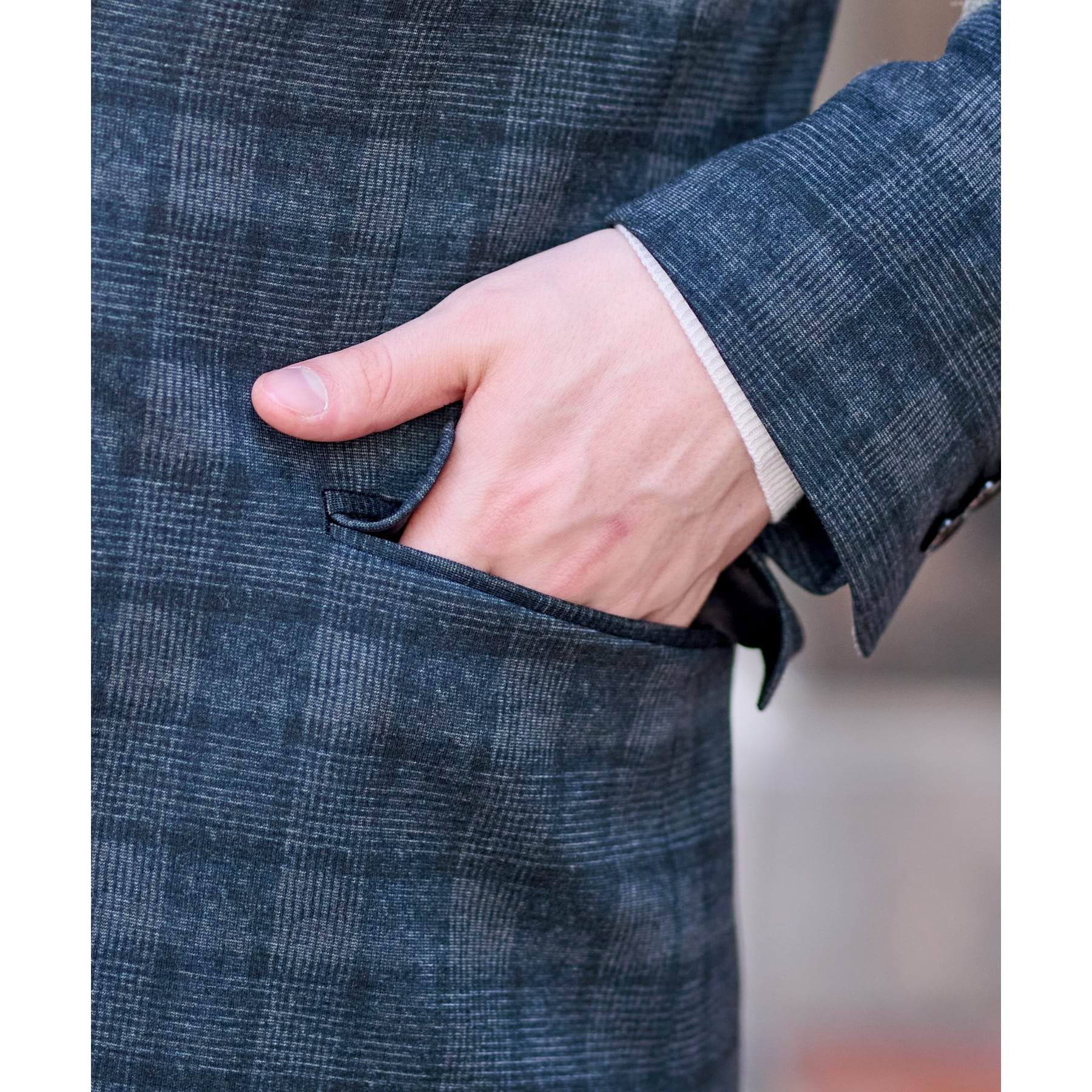 ドレステリア DRESSTERIOR ネイビーグレンチェックSET UPジャケット (ネイビー(294)) ネイビー(294)