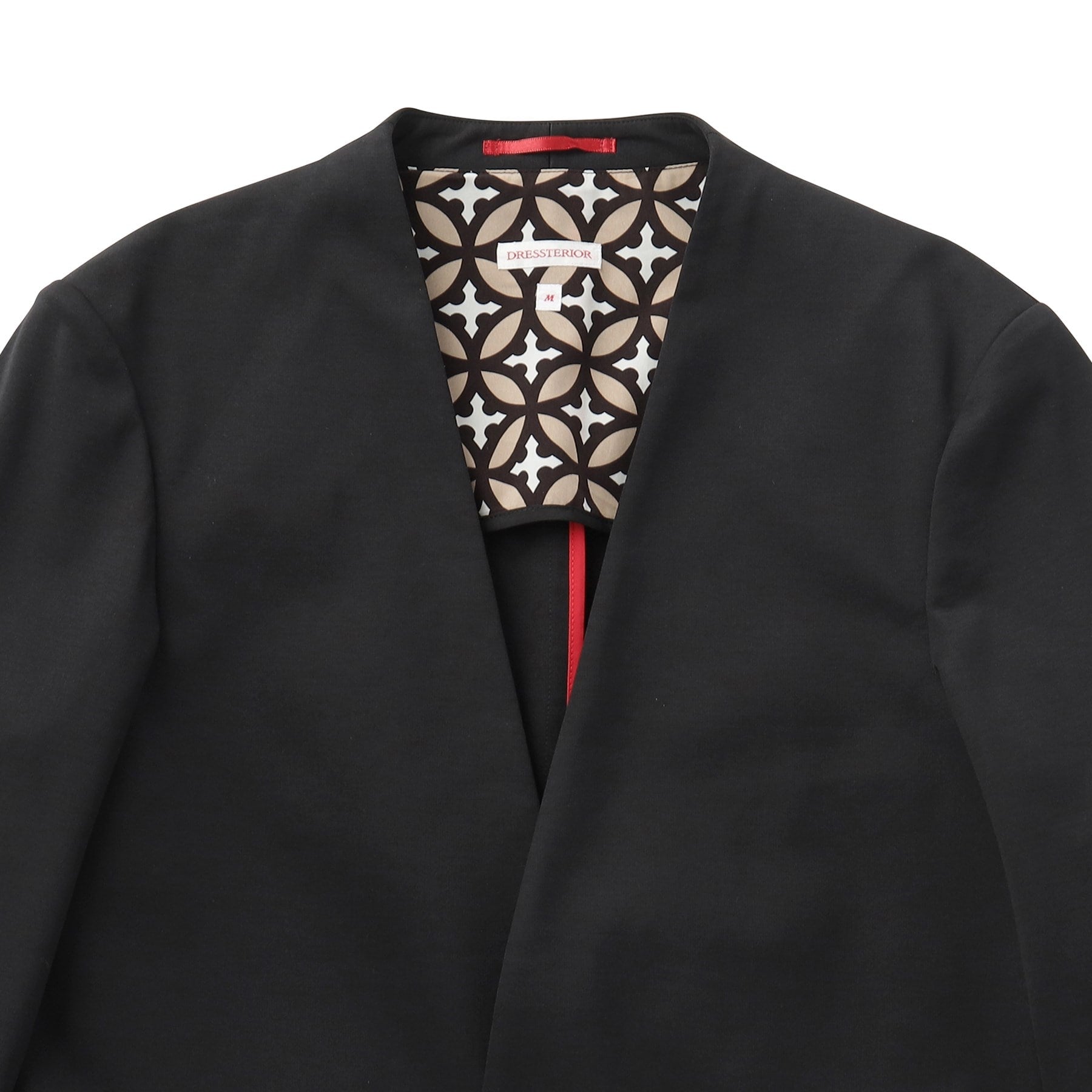 ドレステリア DRESSTERIOR ジャージーノーカラージャケット (ブラック(019)) ブラック(019)