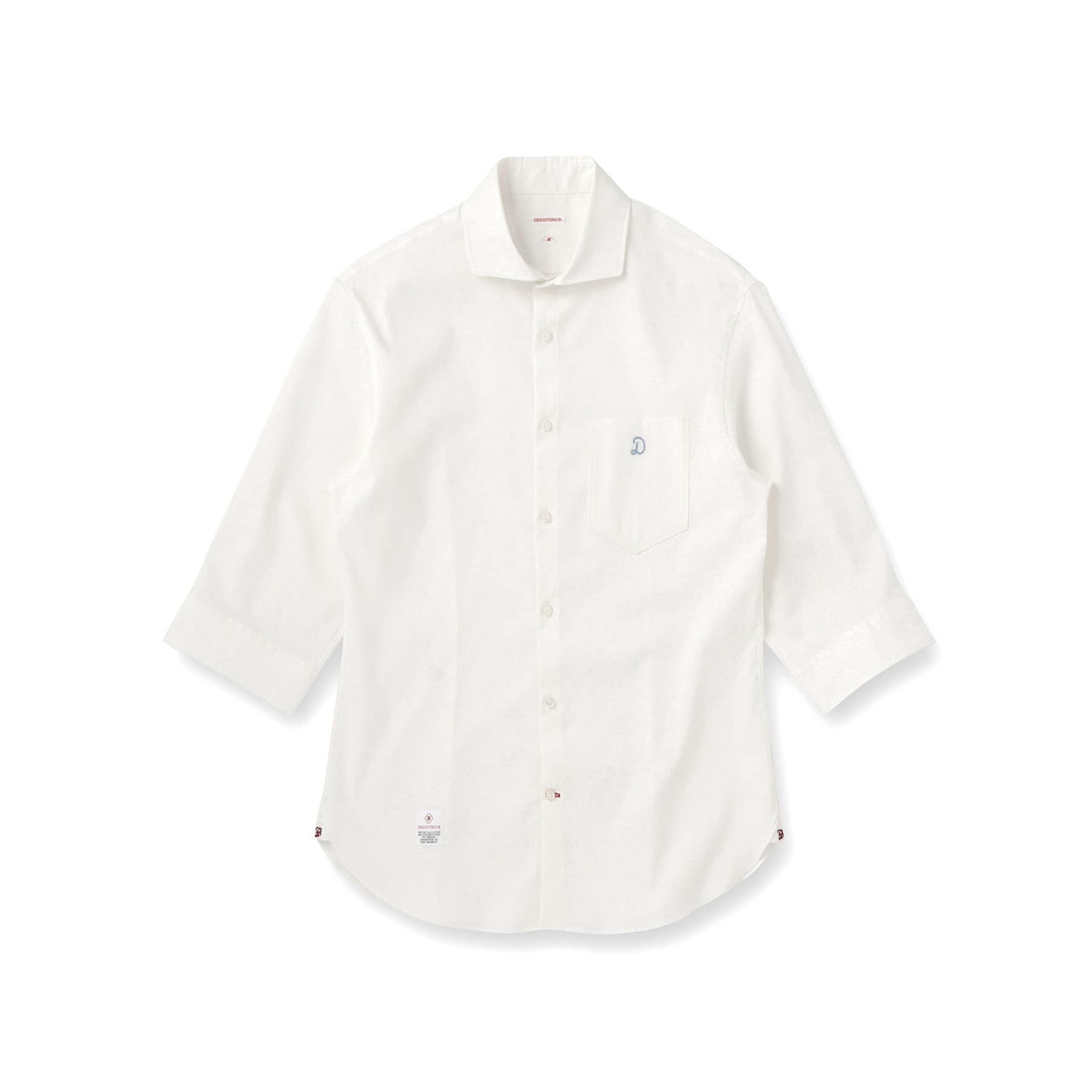 ドレステリア DRESSTERIOR リネン混スリークオーターシャツ (ホワイト(001)) ホワイト(001)