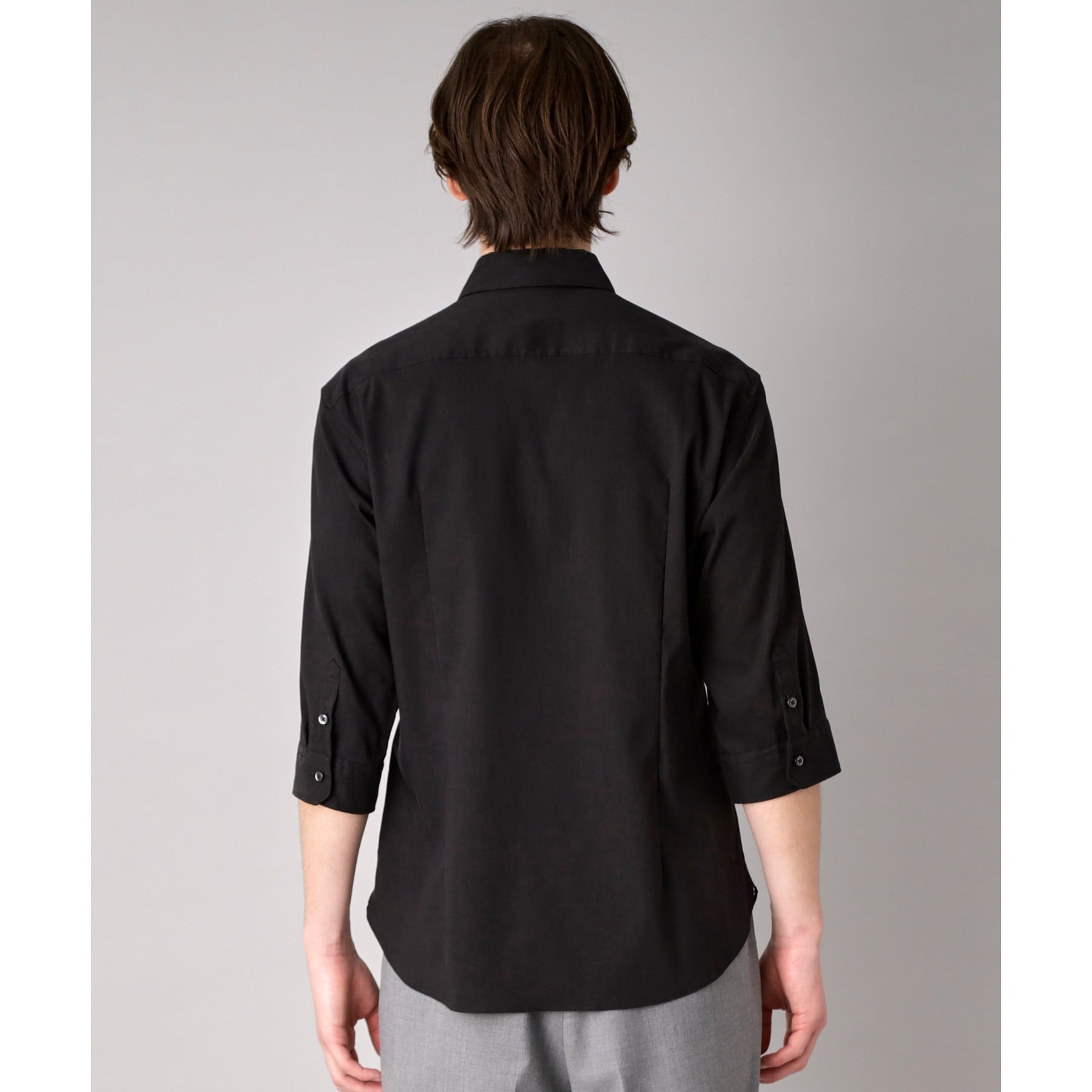 ドレステリア DRESSTERIOR リネン混スリークオーターシャツ (ホワイト(001)) ホワイト(001)