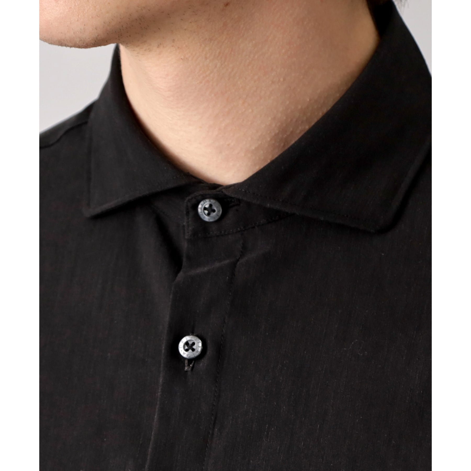 ドレステリア DRESSTERIOR リネン混スリークオーターシャツ (ホワイト(001)) ホワイト(001)