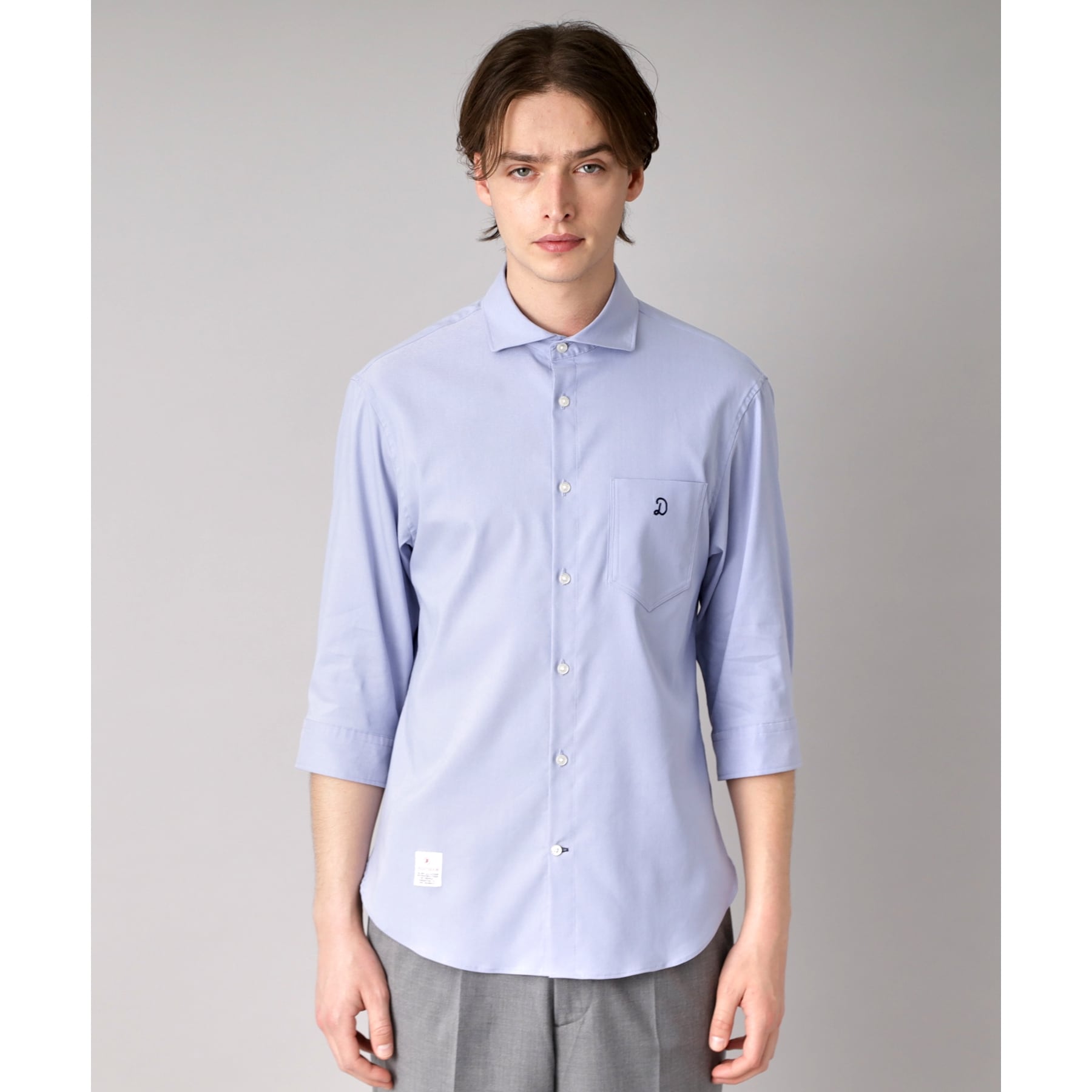 ドレステリア DRESSTERIOR リネン混スリークオーターシャツ (ホワイト(001)) ホワイト(001)