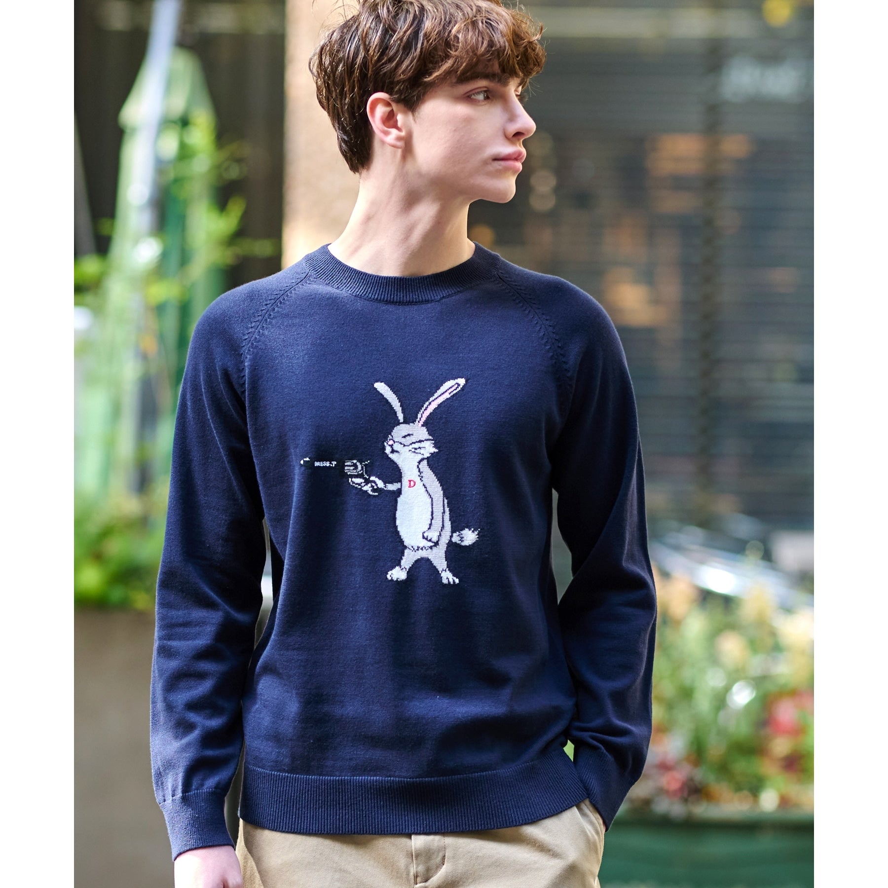 ドレステリア DRESSTERIOR ラビットインターシャニット (ネイビー(094)) ネイビー(094)