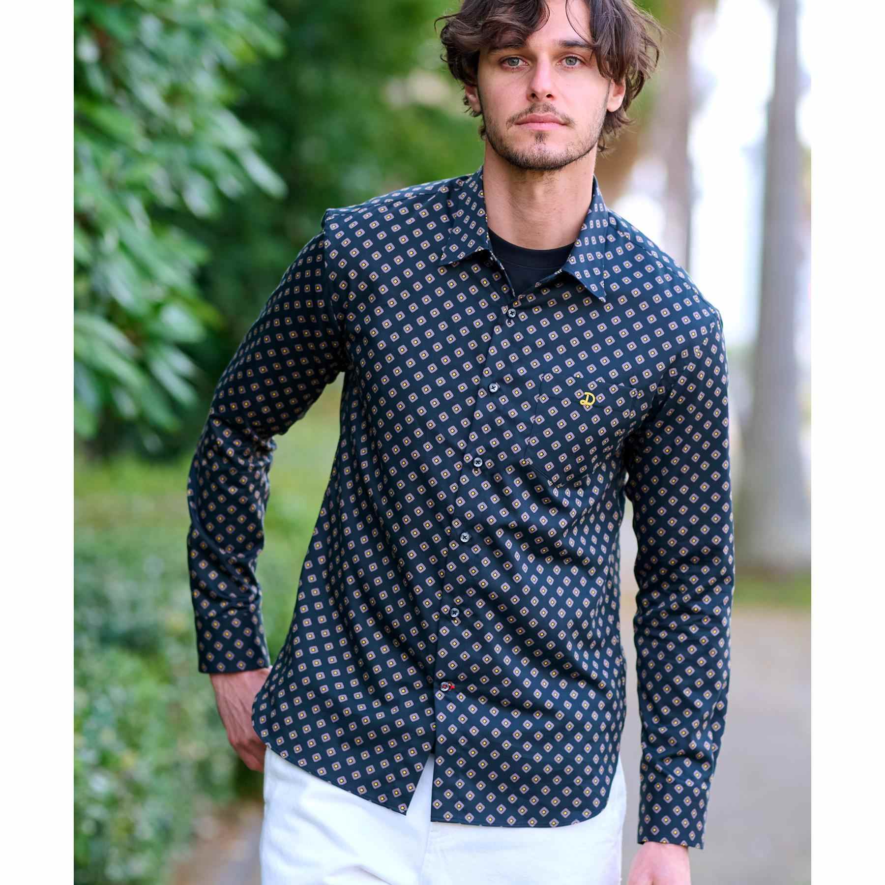 ドレステリア DRESSTERIOR ポートベロープリントシャツ (ホワイト(501)) ホワイト(501)