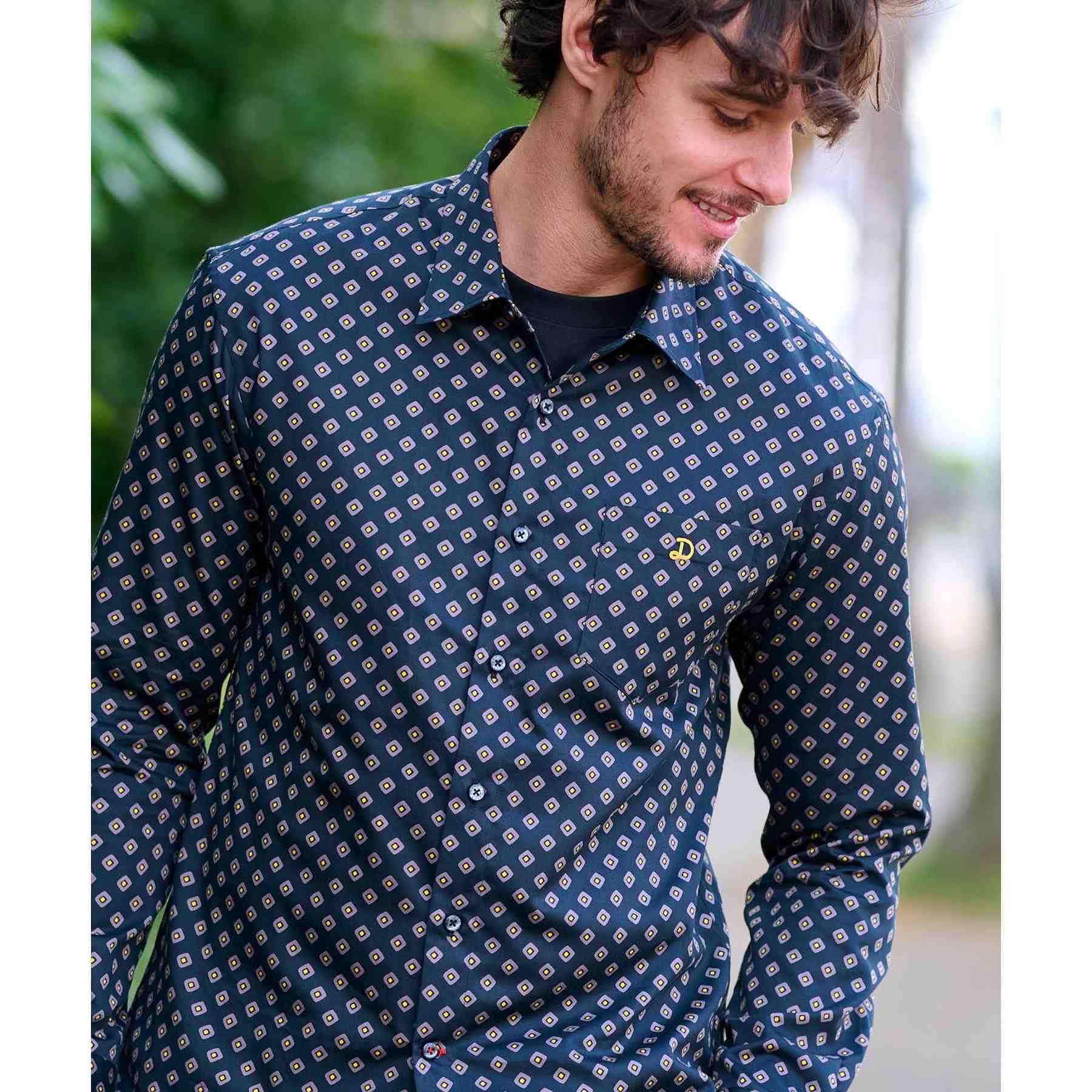 ドレステリア DRESSTERIOR ポートベロープリントシャツ (ホワイト(501)) ホワイト(501)