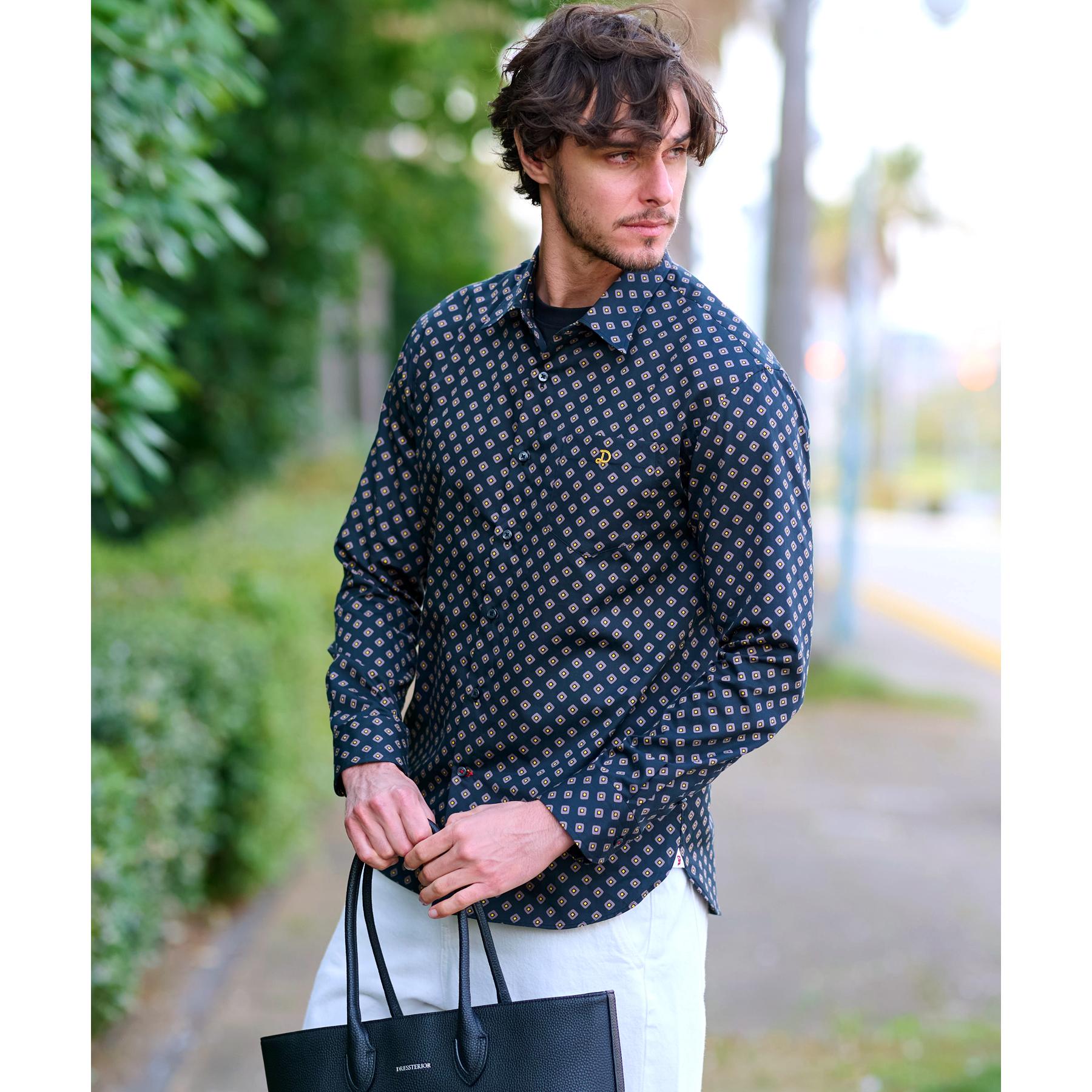 ドレステリア DRESSTERIOR ポートベロープリントシャツ (ホワイト(501)) ホワイト(501)