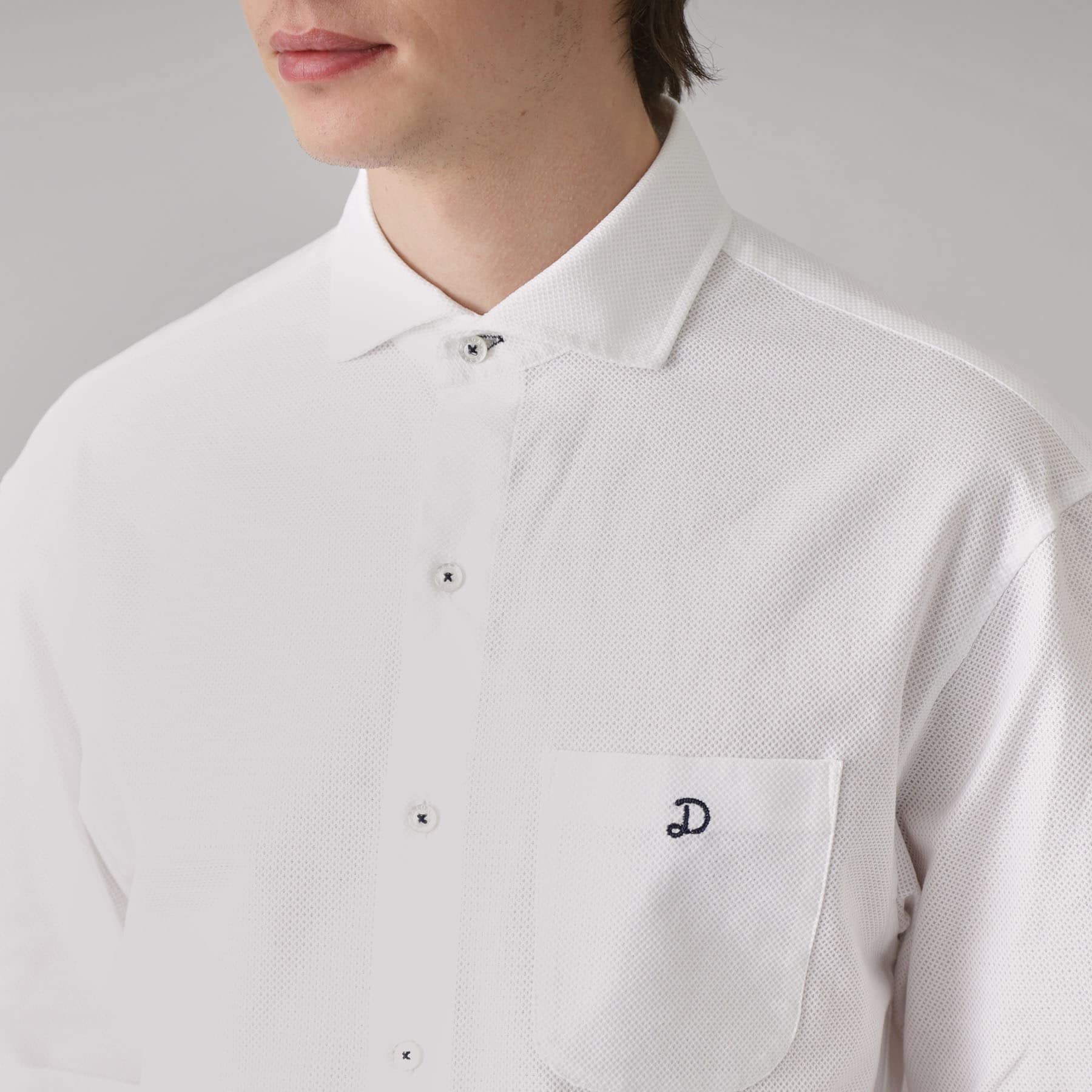 ドレステリア DRESSTERIOR メッシュエアー ハーフスリーブシャツ (ホワイト(001)) ホワイト(001)