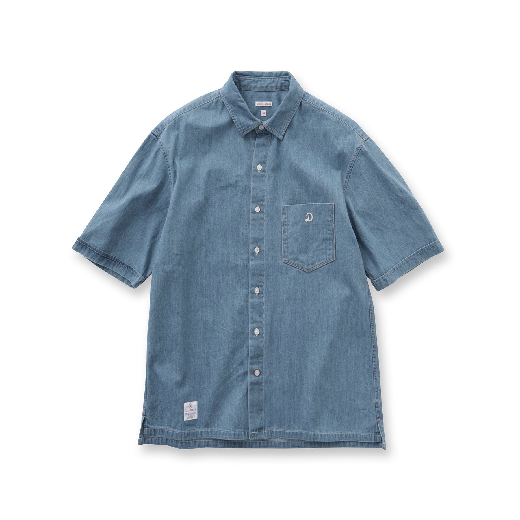 ドレステリア DRESSTERIOR ライトデニム ハーフスリーブシャツ (ネイビー(094)) ネイビー(094)