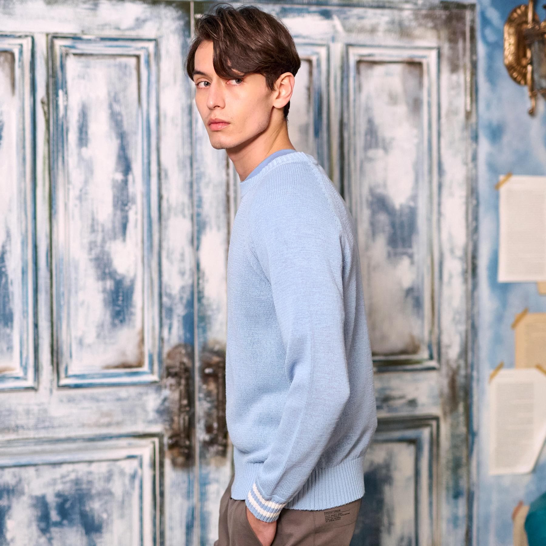 ドレステリア DRESSTERIOR ペーパーコットン ドライニット (ブラック(019)) ブラック(019)