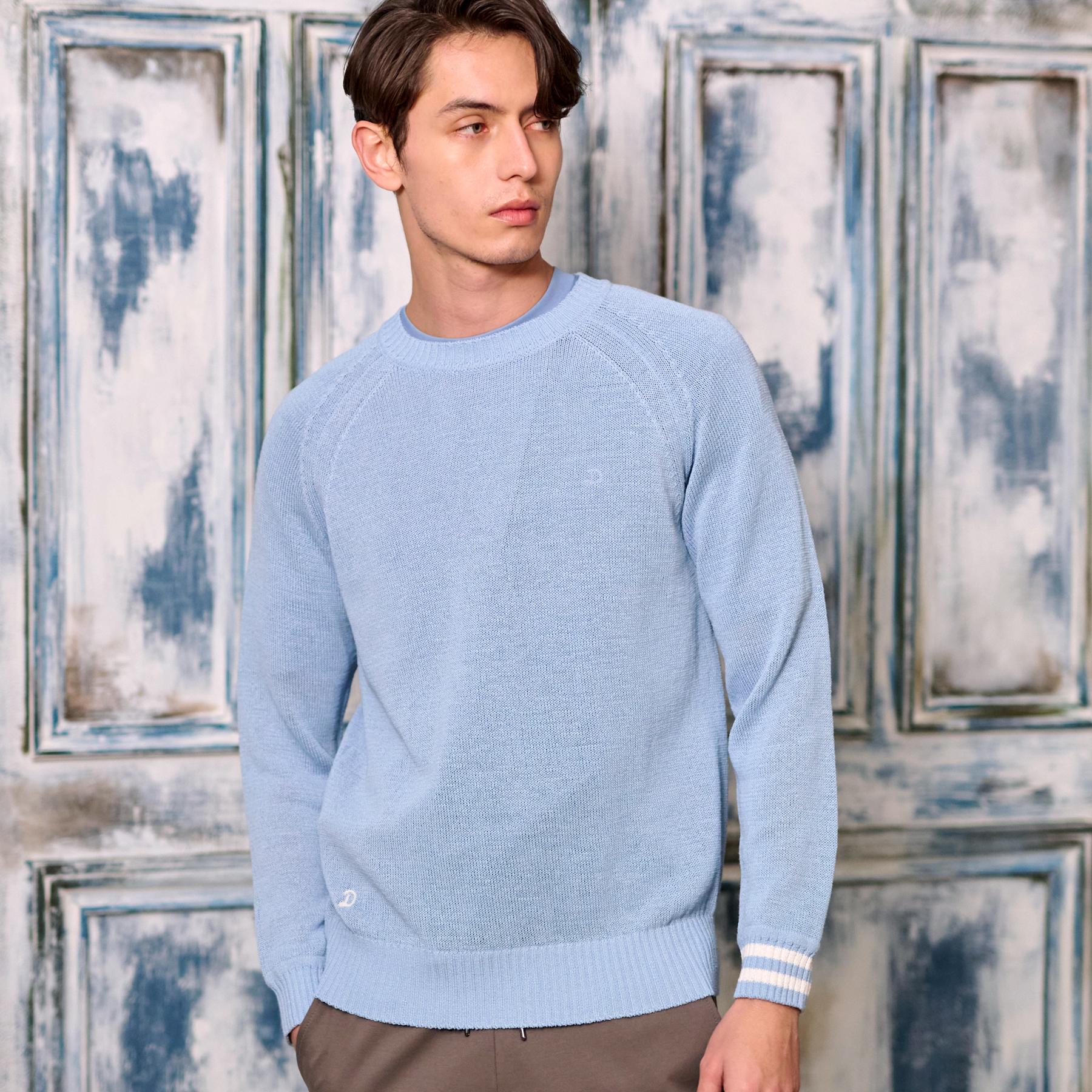 ドレステリア DRESSTERIOR ペーパーコットン ドライニット (サックスブルー(090)) サックスブルー(090)