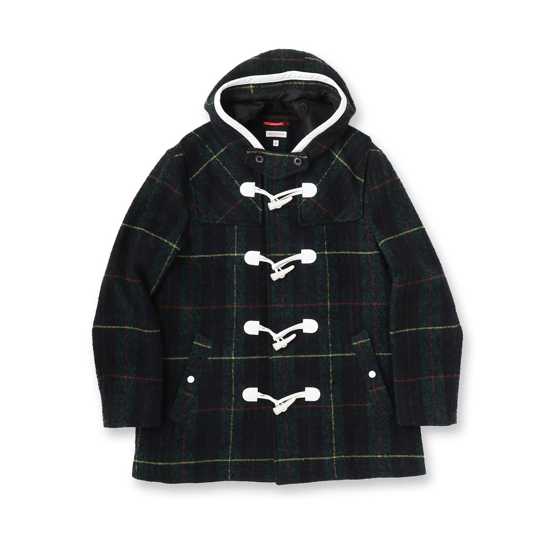 ドレステリア DRESSTERIOR タータンチェック ダッフルジャケット (グリーン(224)) グリーン(224)