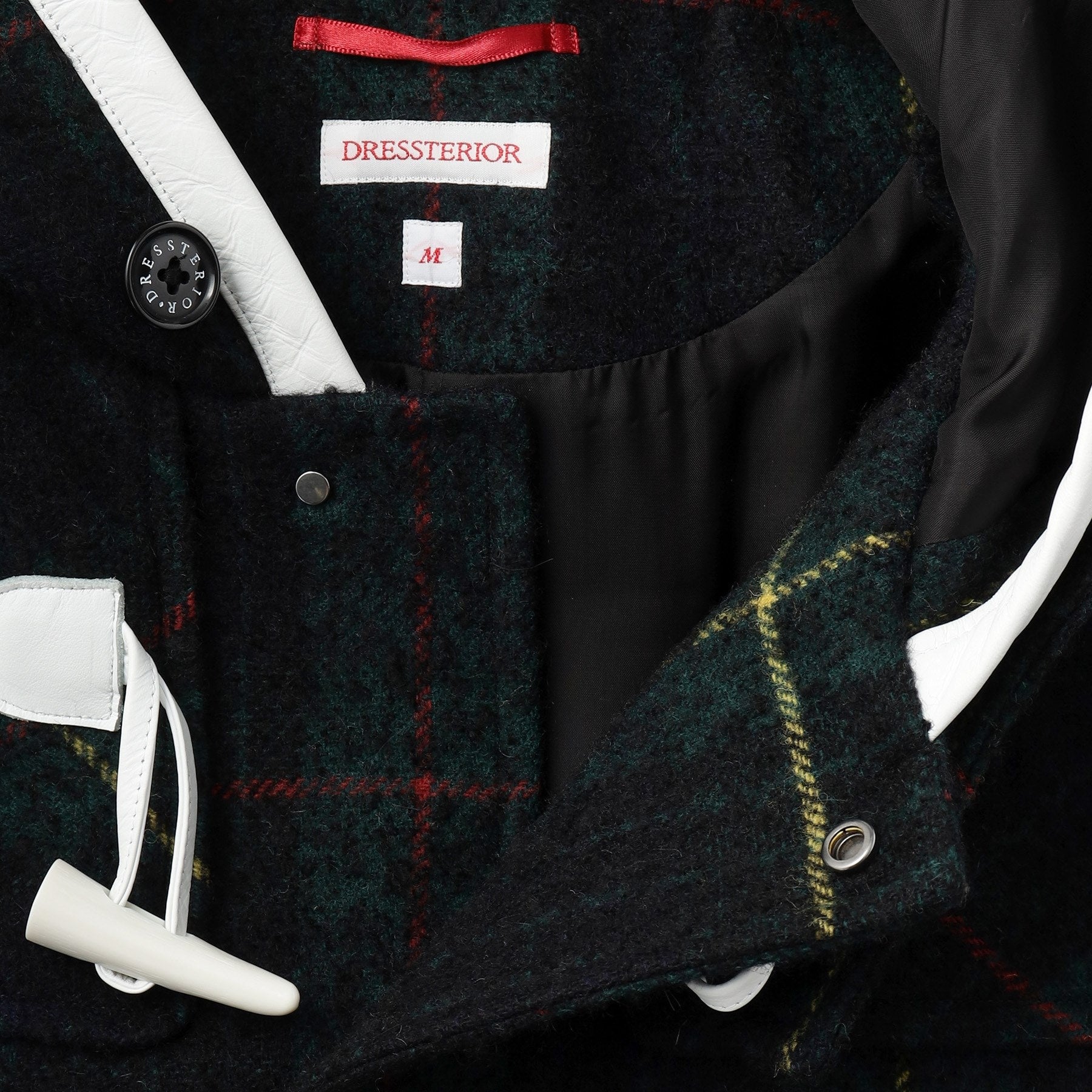 ドレステリア DRESSTERIOR タータンチェック ダッフルジャケット (グリーン(224)) グリーン(224)