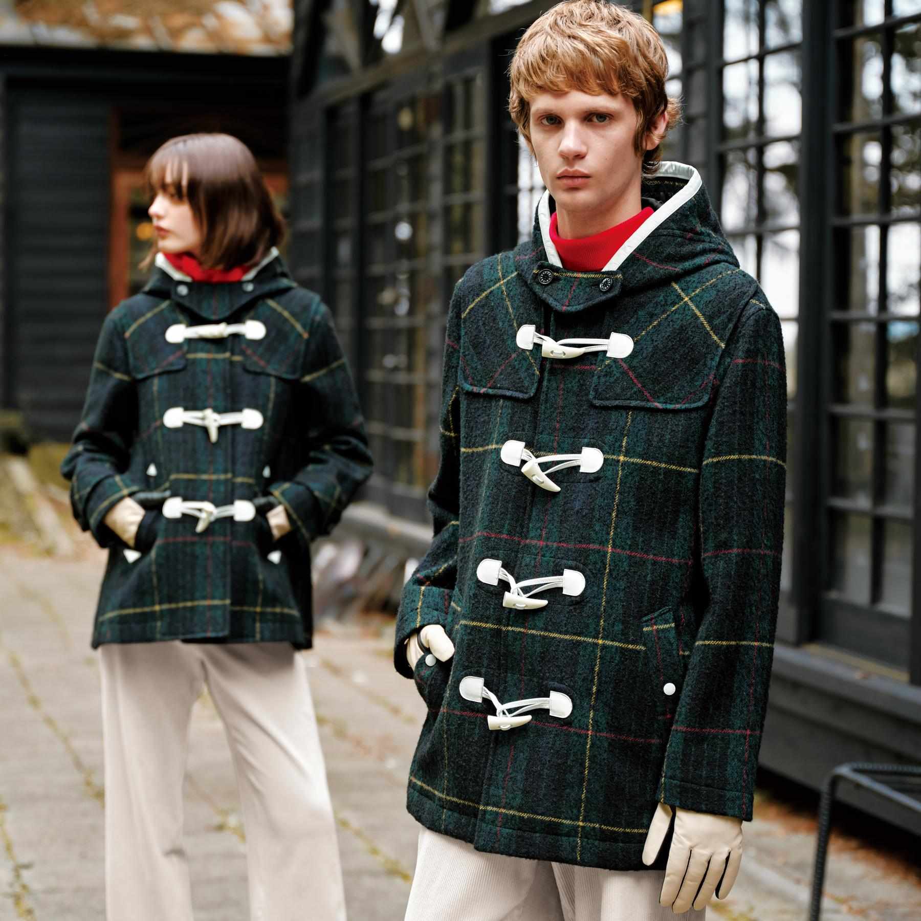 ドレステリア DRESSTERIOR タータンチェック ダッフルジャケット (グリーン(224)) グリーン(224)