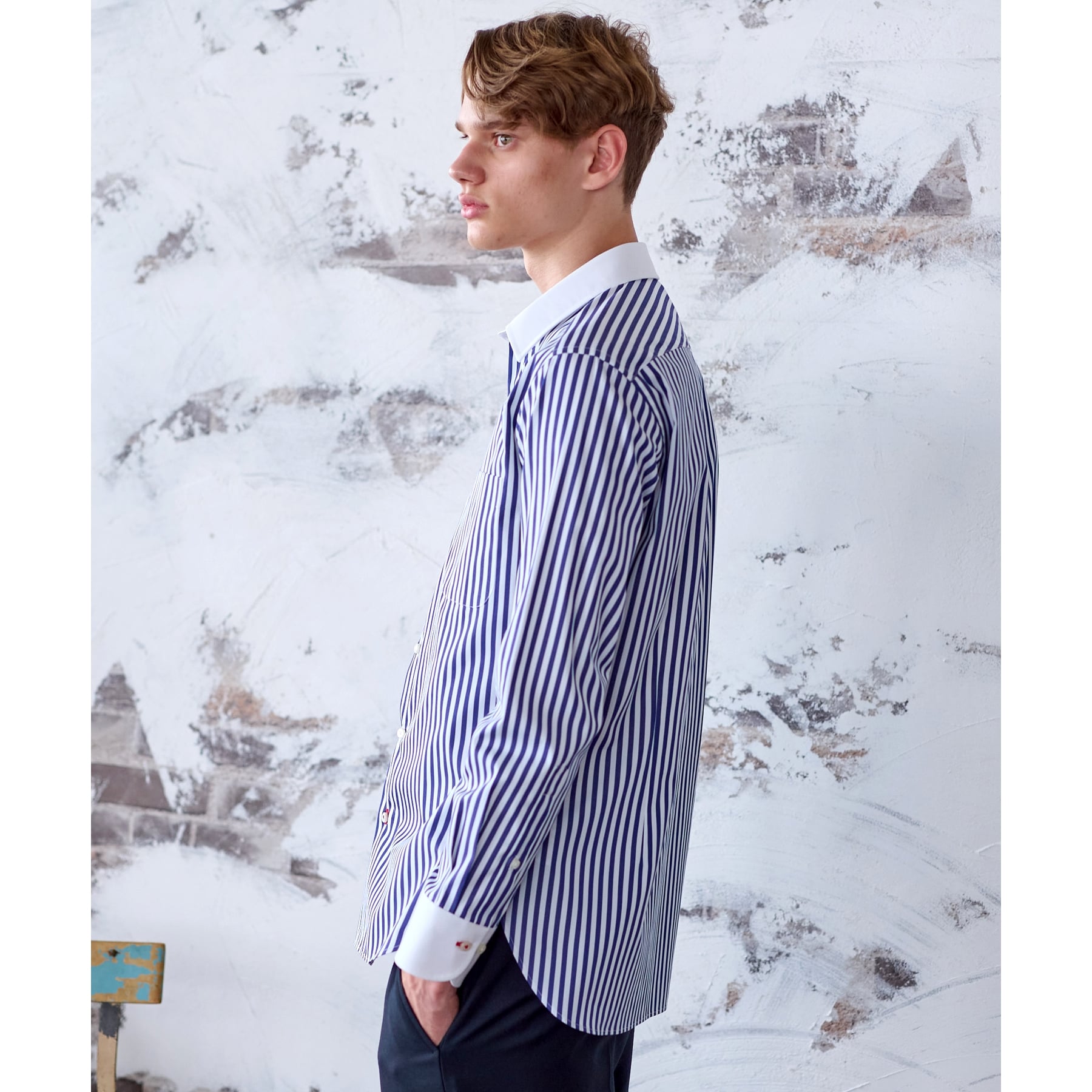 DRESSTERIOR Long Stuck Cleric Collar Shirt