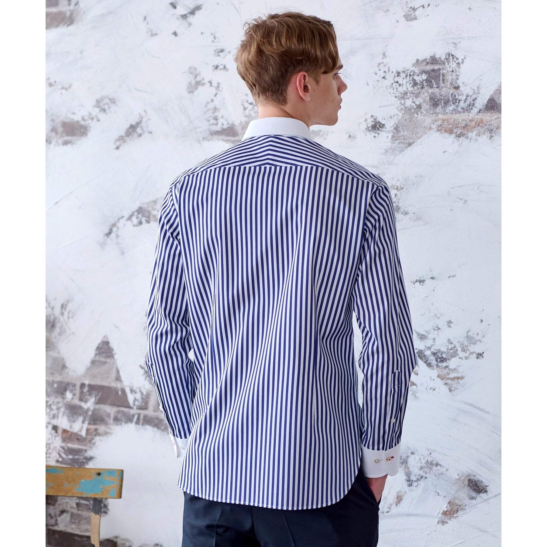 DRESSTERIOR Long Stuck Cleric Collar Shirt