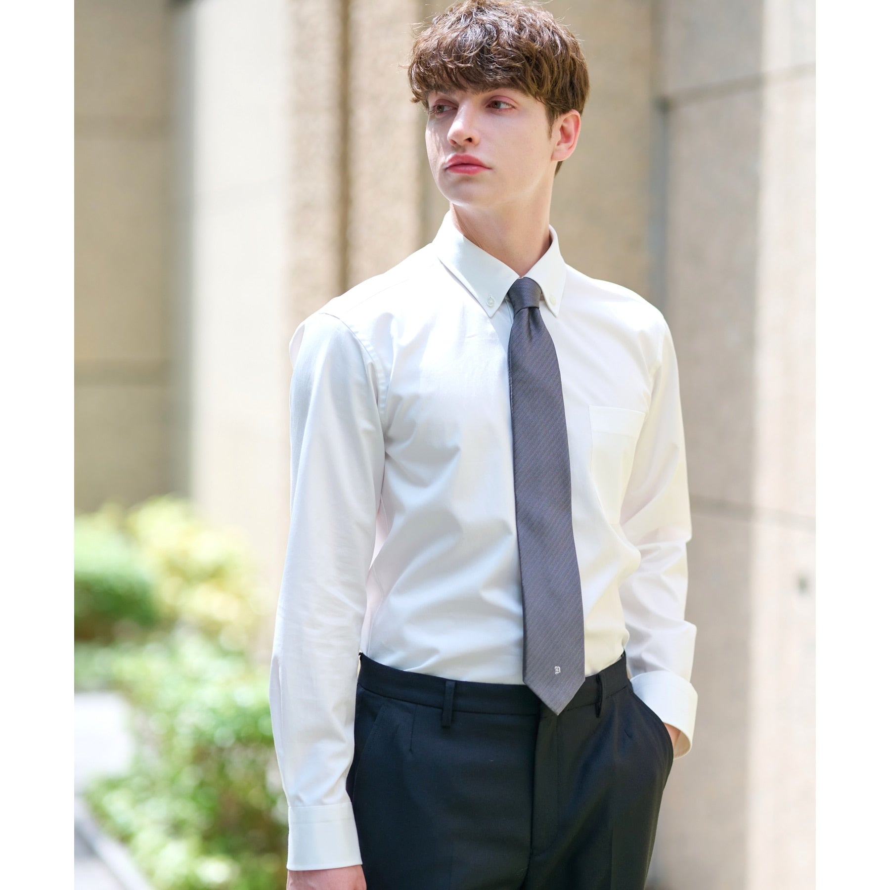 ドレステリア DRESSTERIOR ボタンダウン ドレスシャツ,ホワイト(001)