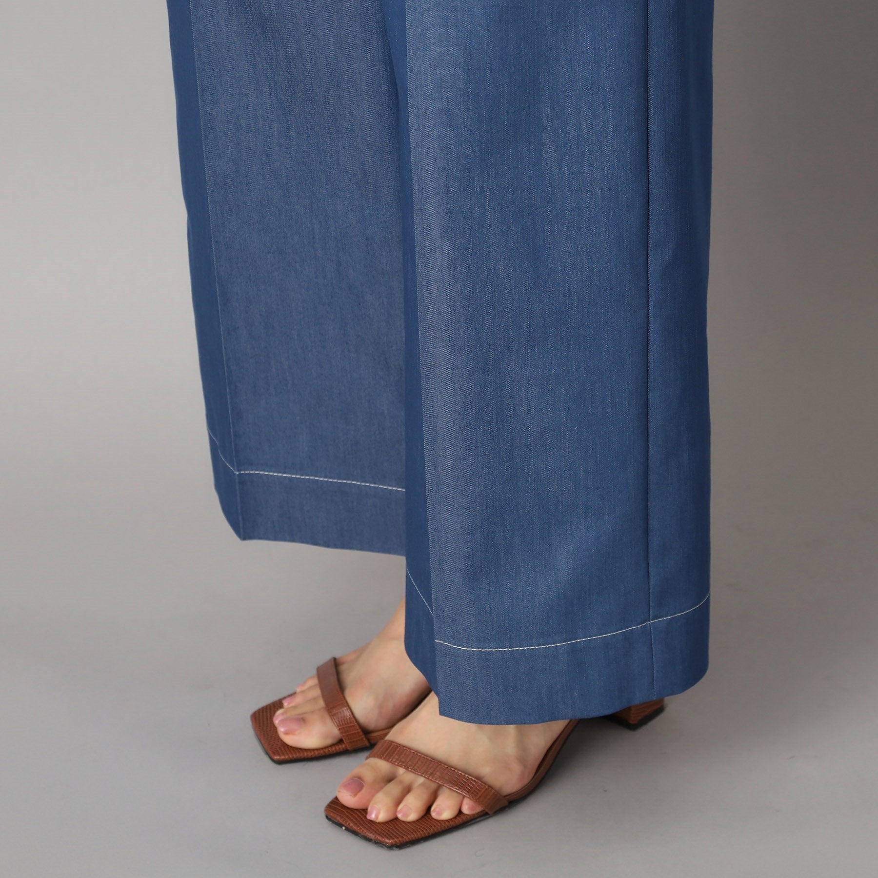 ドレステリア DRESSTERIOR イージーウエストワイドデニムパンツ (ブルー(091)) ブルー(091)