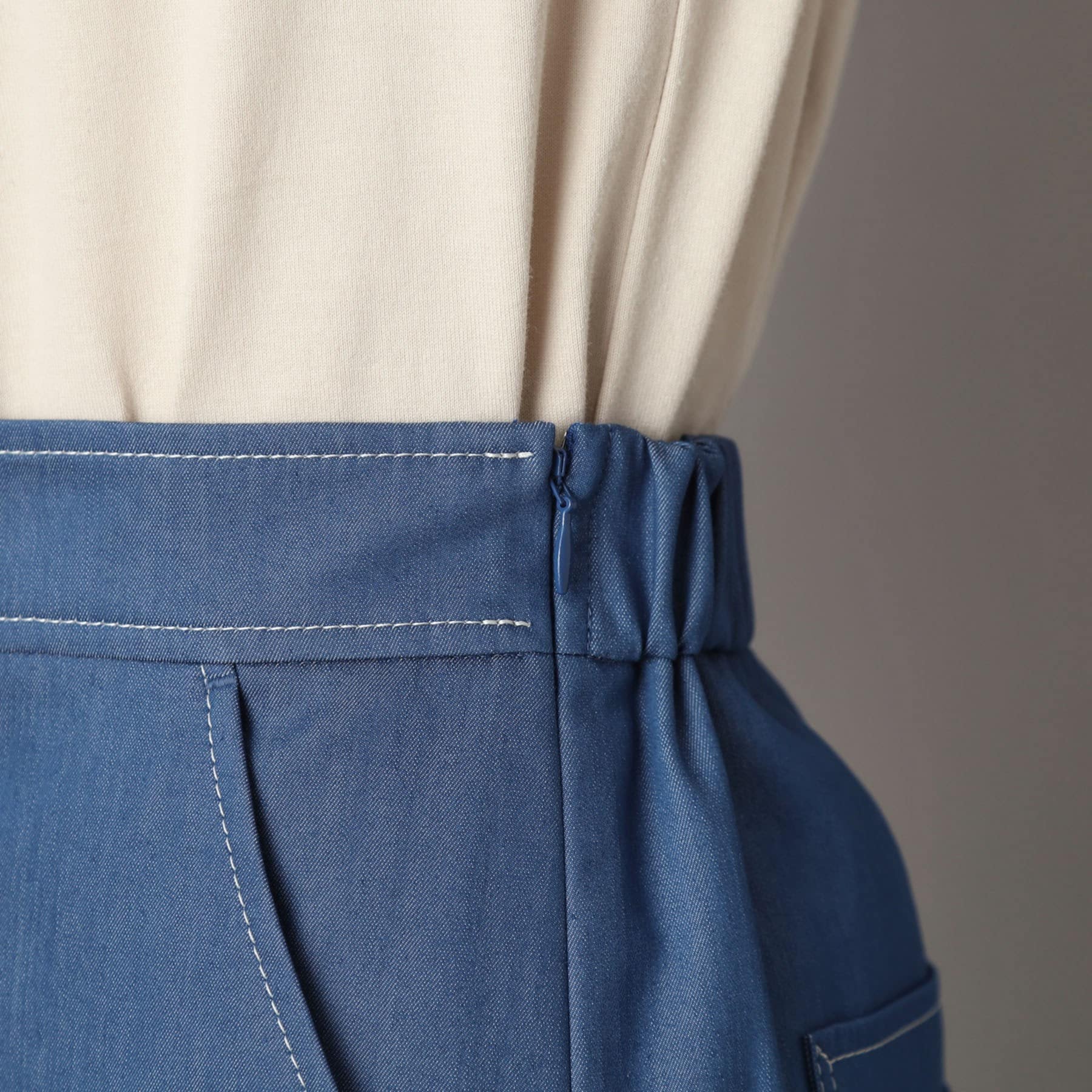 ドレステリア DRESSTERIOR イージーウエストワイドデニムパンツ (ブルー(091)) ブルー(091)