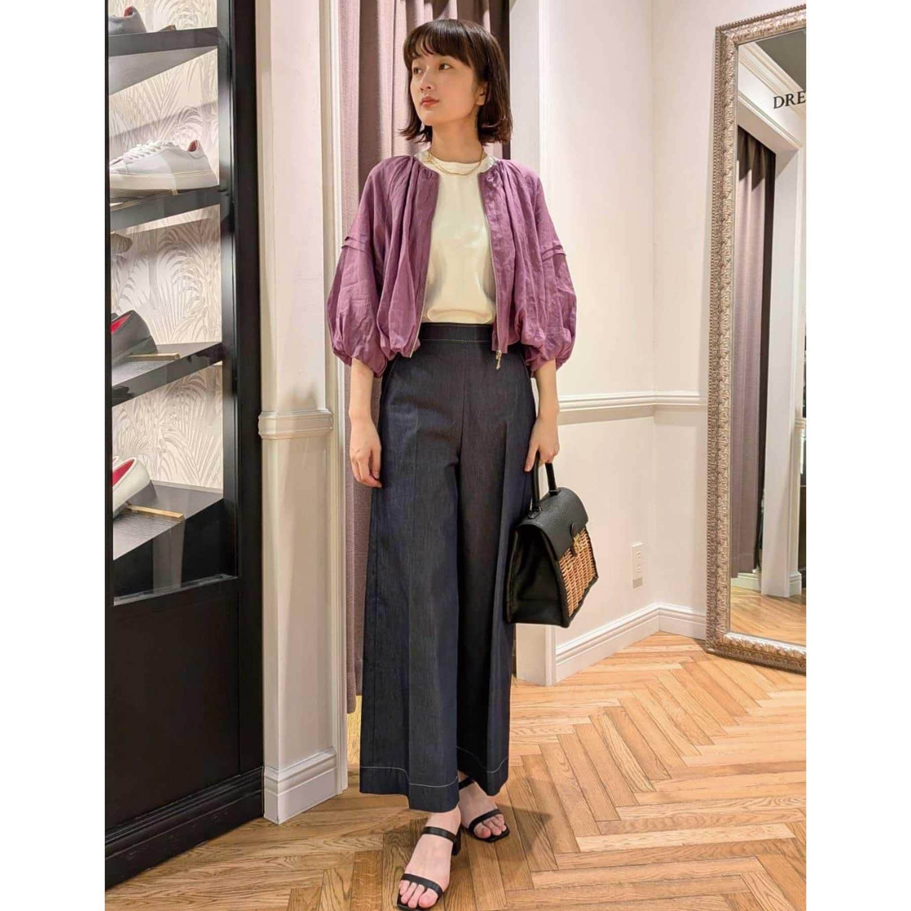 ドレステリア DRESSTERIOR イージーウエストワイドデニムパンツ (ブルー(091)) ブルー(091)