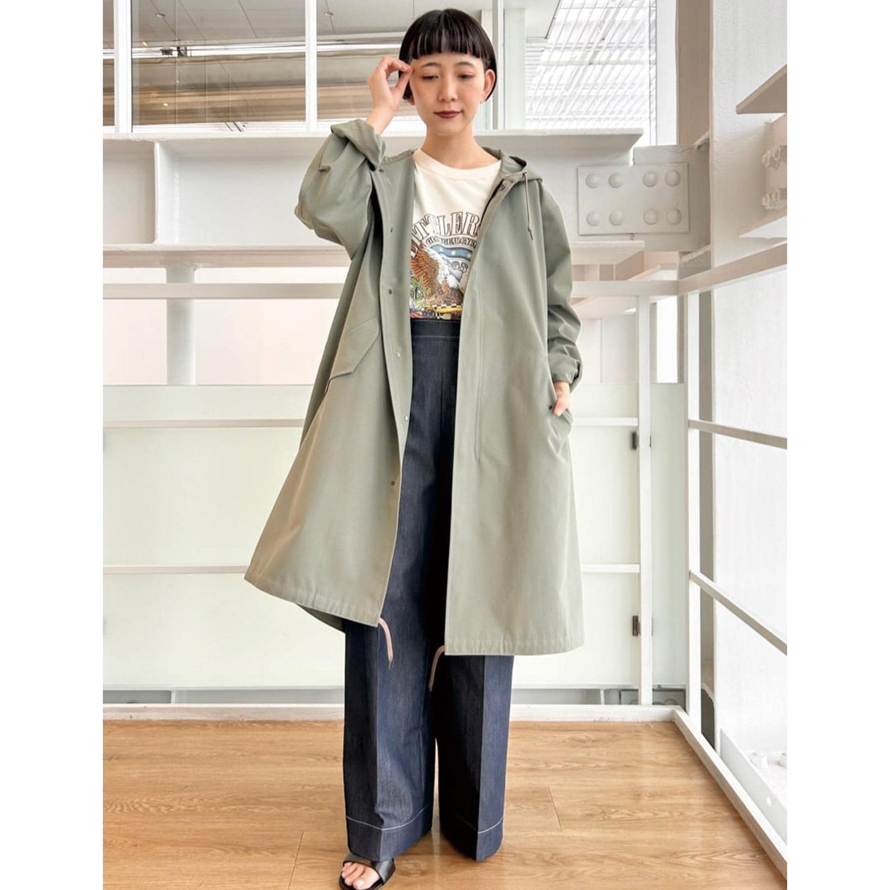 ドレステリア DRESSTERIOR イージーウエストワイドデニムパンツ (ブルー(091)) ブルー(091)